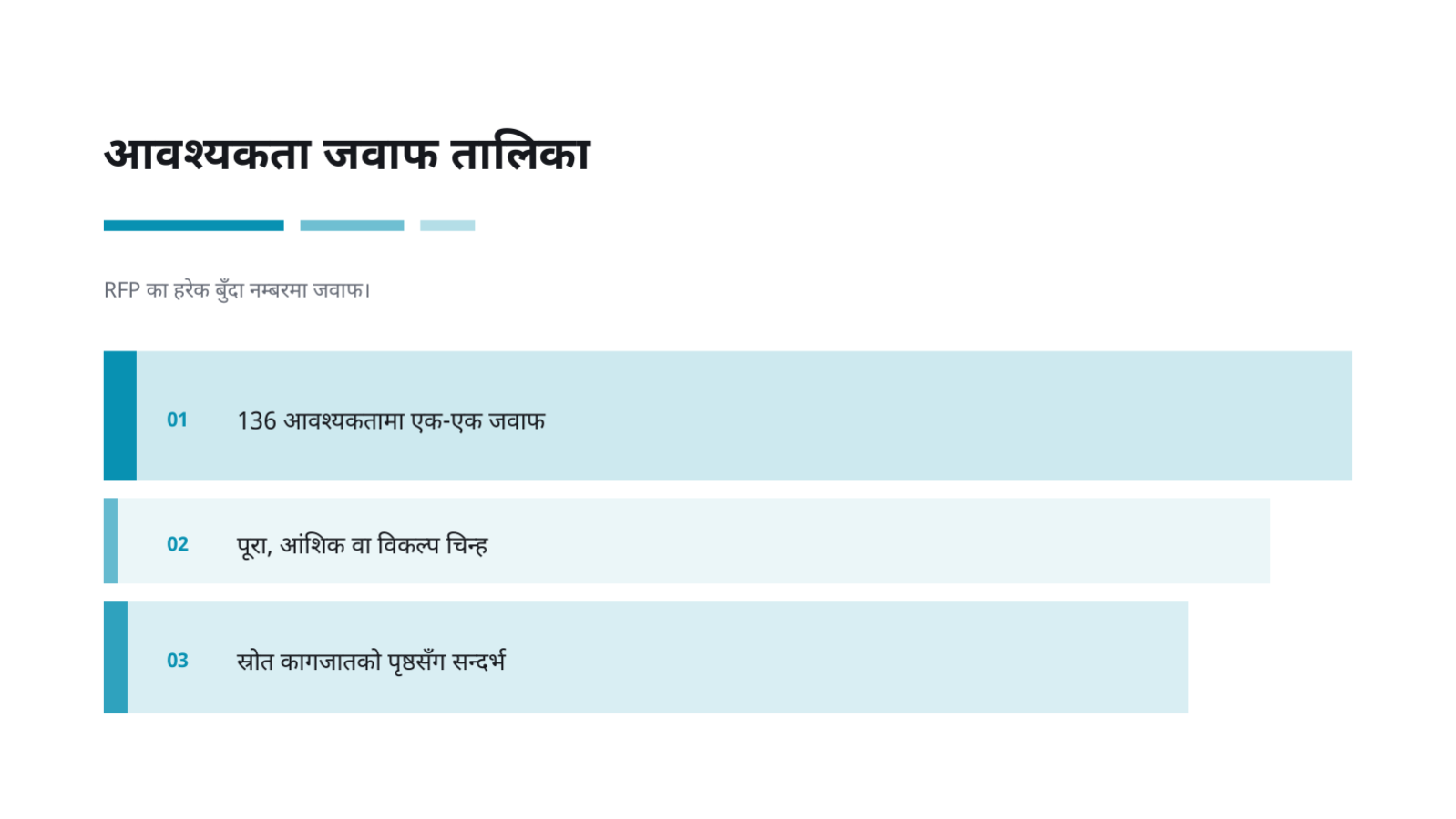स्लाइड 4 — RFP जवाफ प्रस्ताव