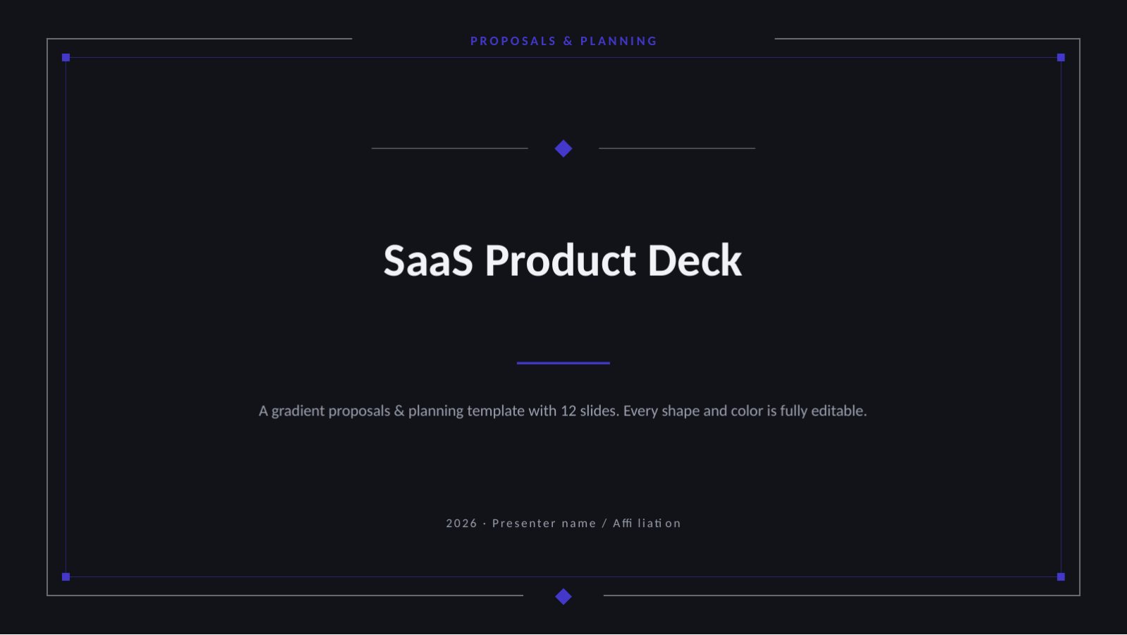 Slide 1 — SaaS Product Deck