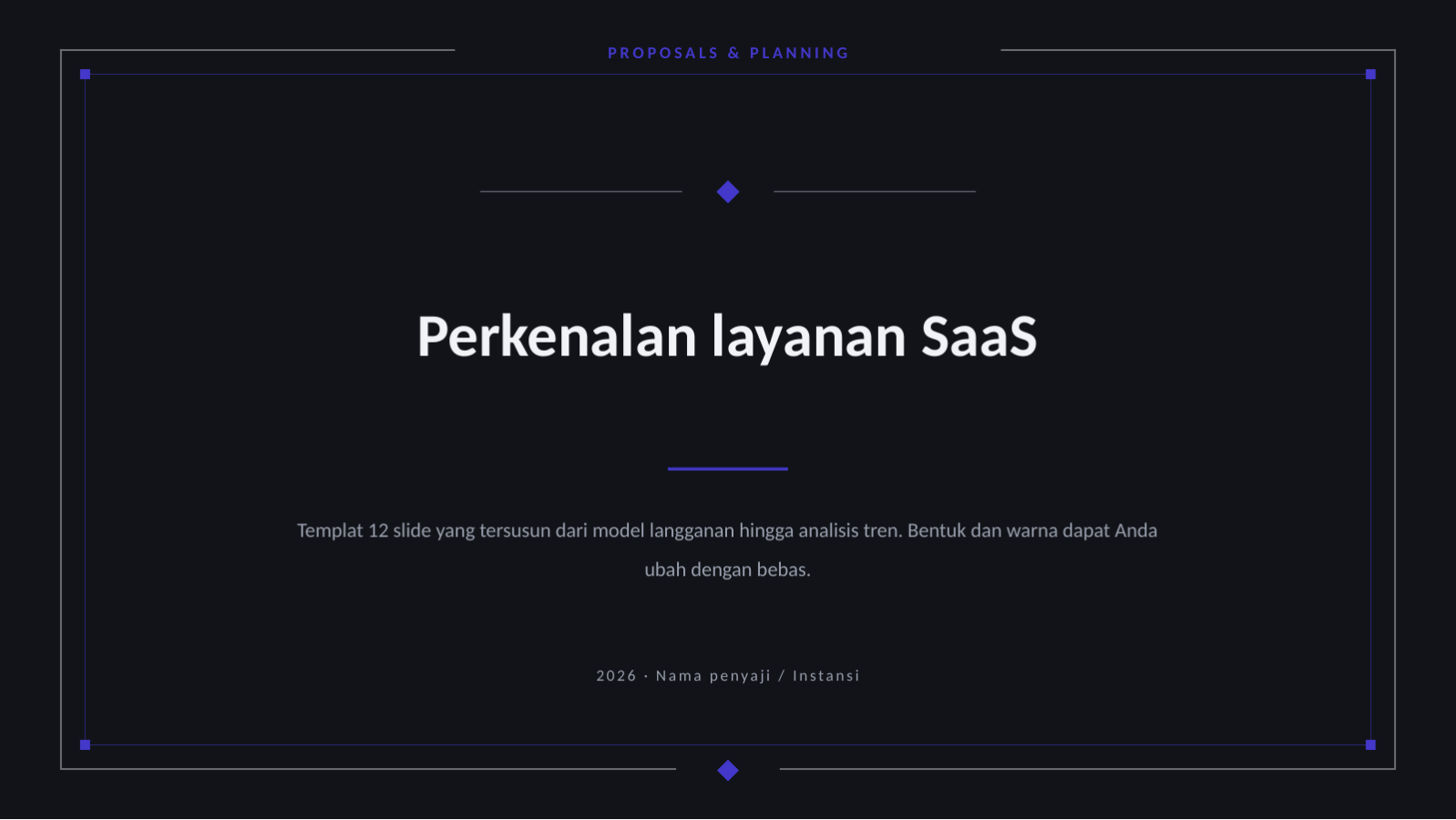Slide 1 — Perkenalan layanan SaaS
