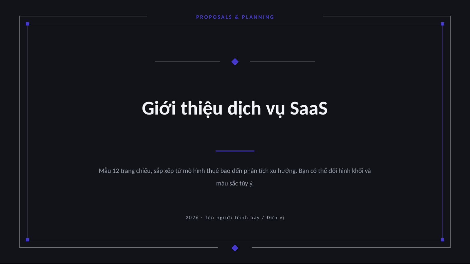 Trang chiếu 1 — Giới thiệu dịch vụ SaaS