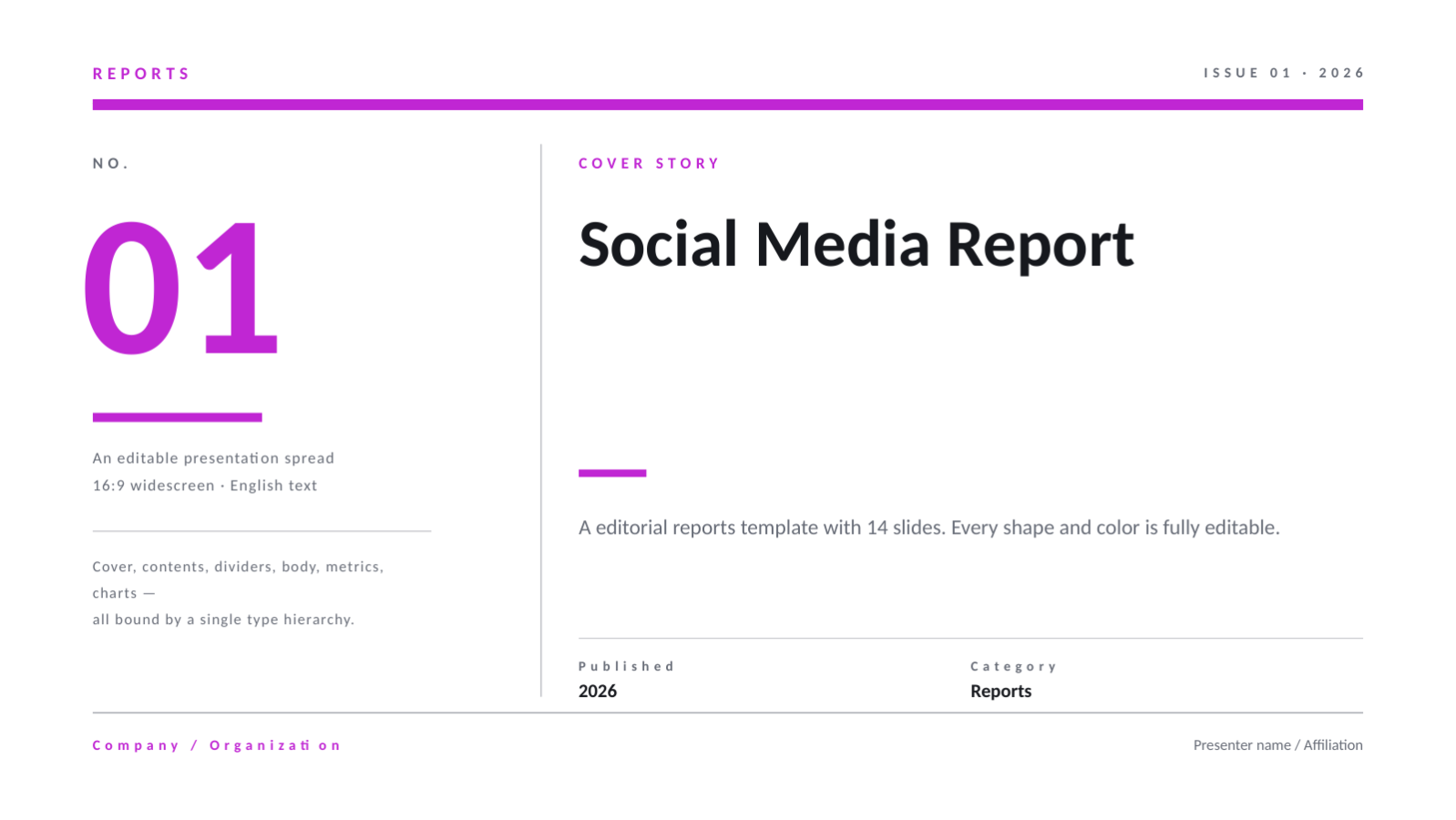 Slide 1 — Social Media Report