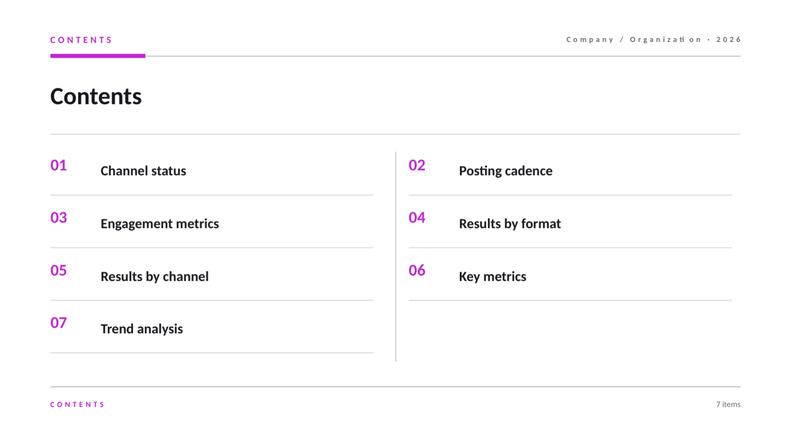 Slide 2 — Social Media Report