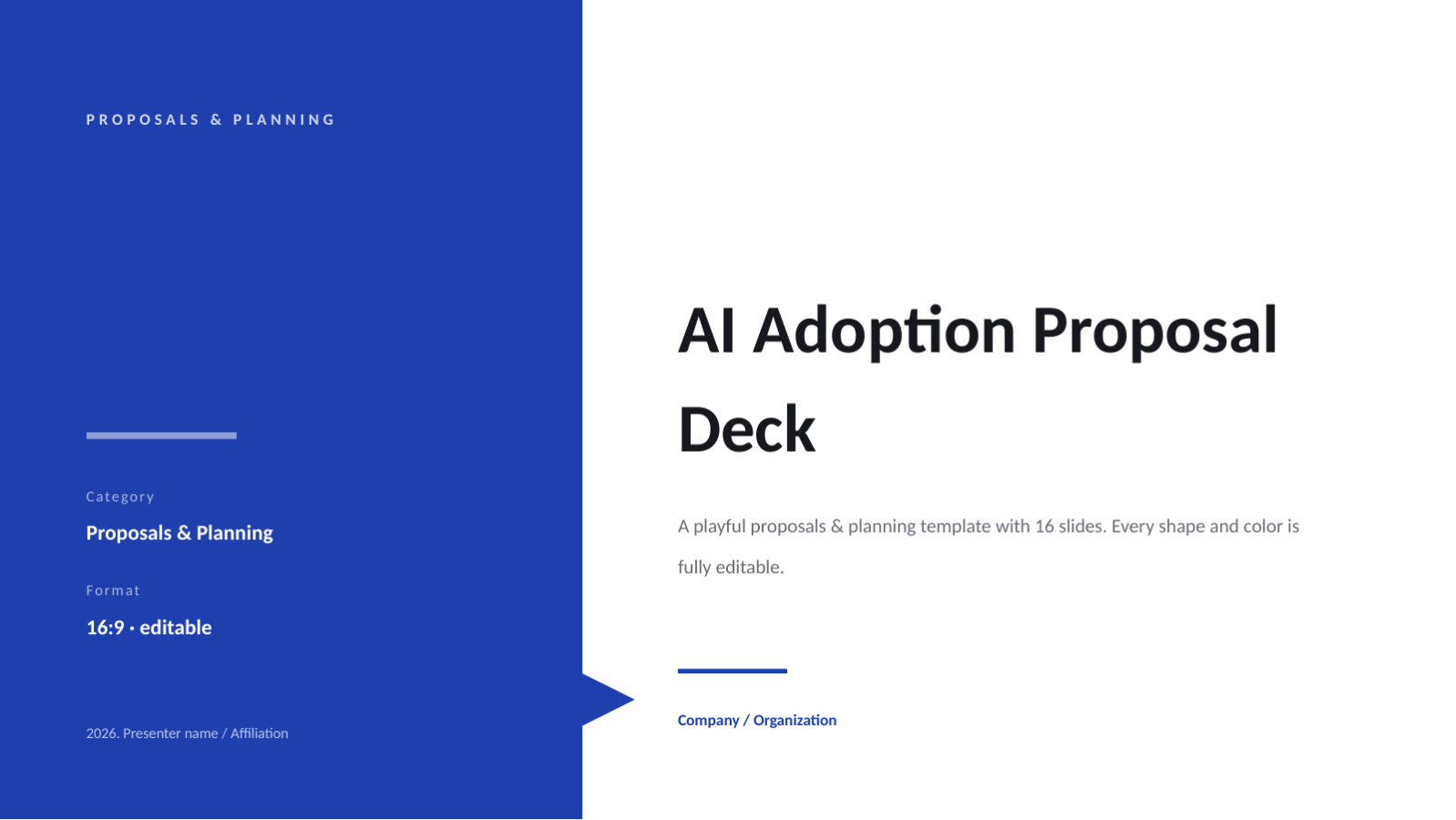 Slide 1 — AI Adoption Proposal Deck