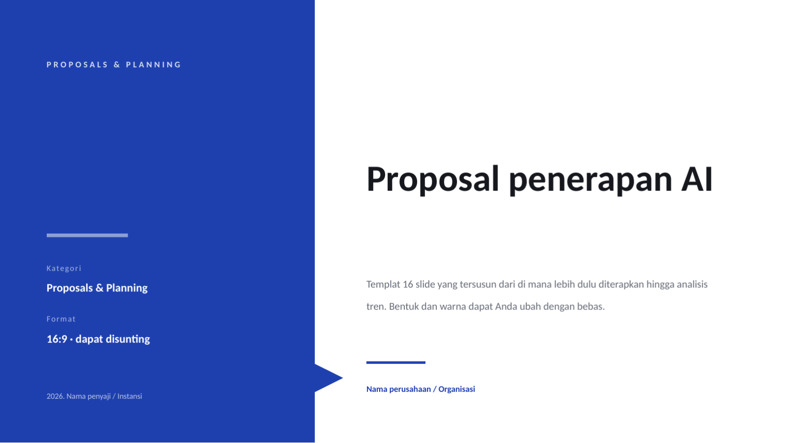 Slide 1 — Proposal penerapan AI