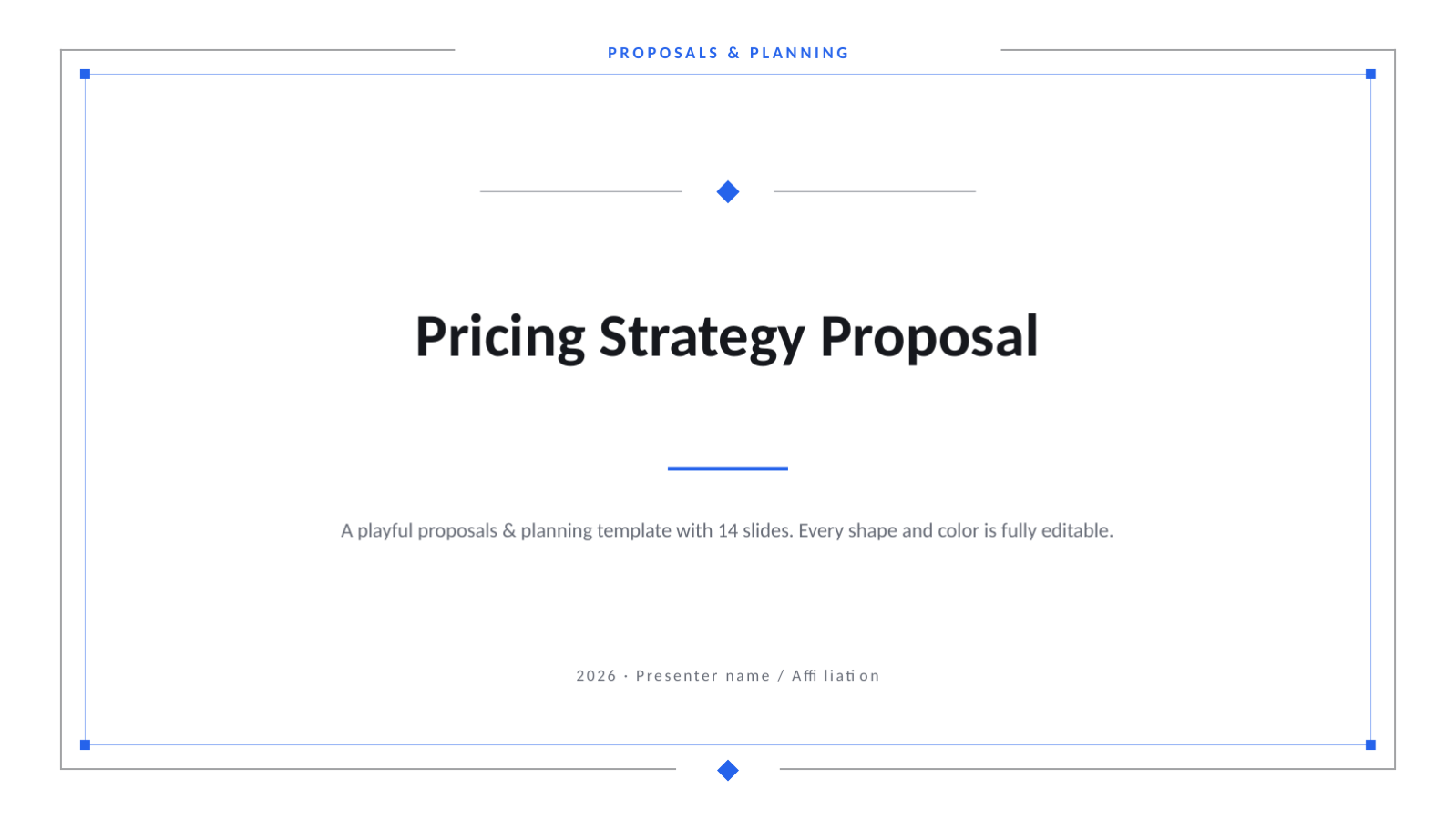 Slide 1 — Pricing Strategy Proposal