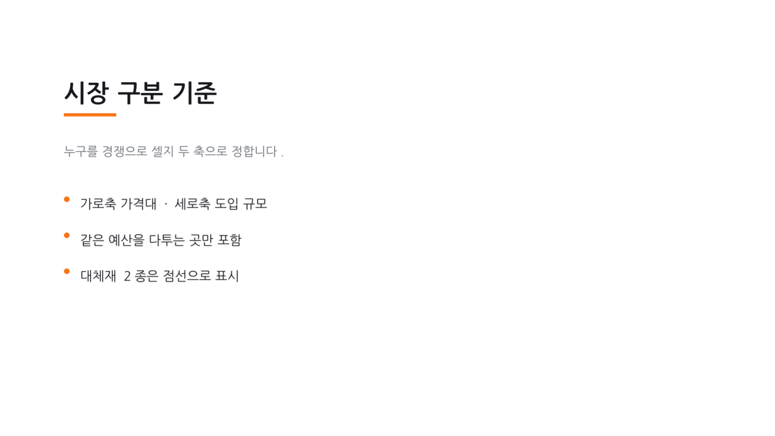 슬라이드 4 — 경쟁 구도 분석