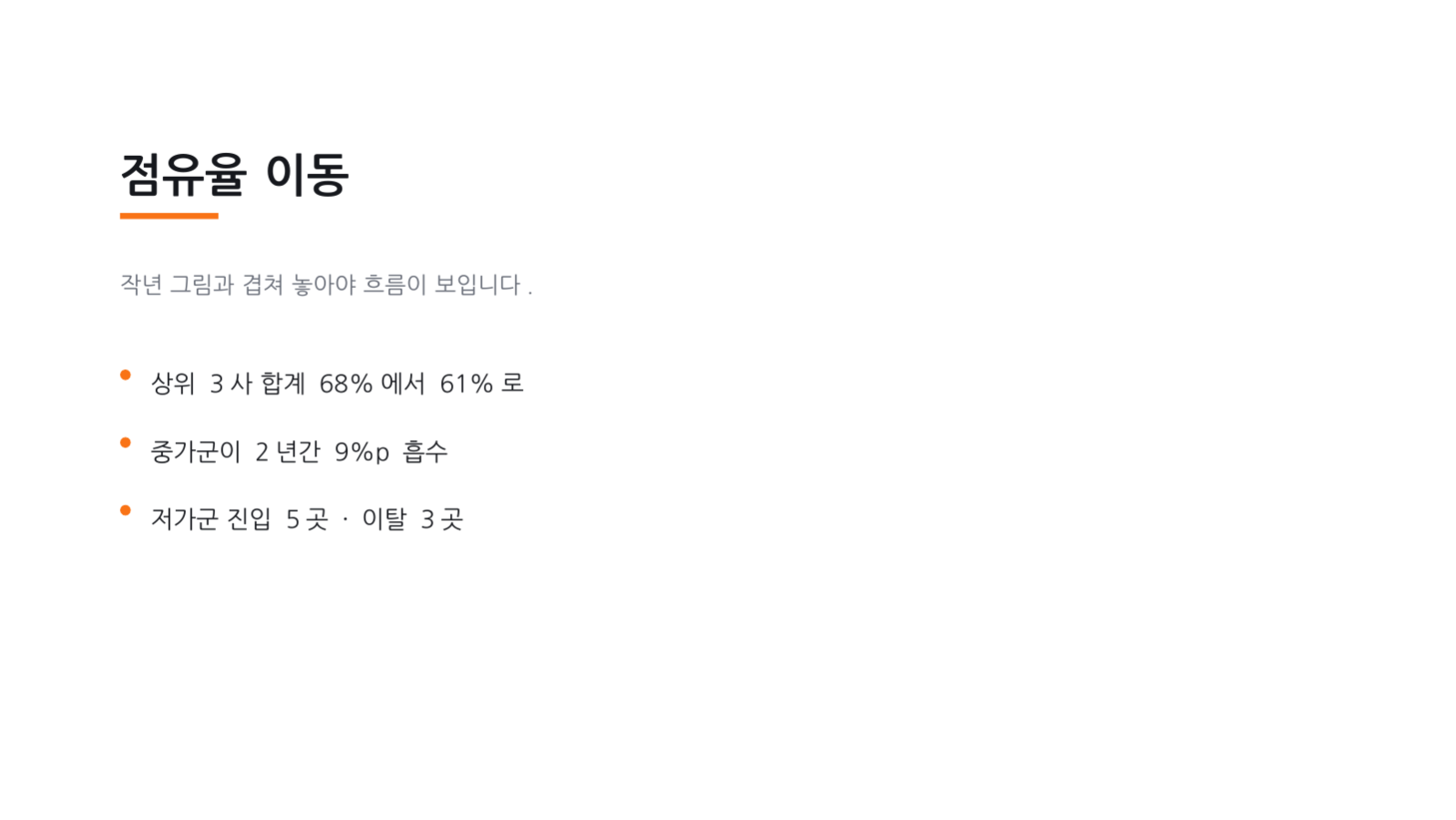 슬라이드 8 — 경쟁 구도 분석