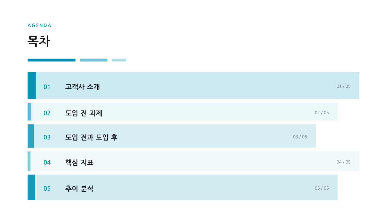슬라이드 2 — 고객 성공 사례 발표