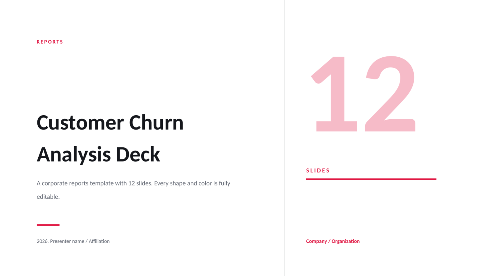 Slide 1 — Customer Churn Analysis Deck