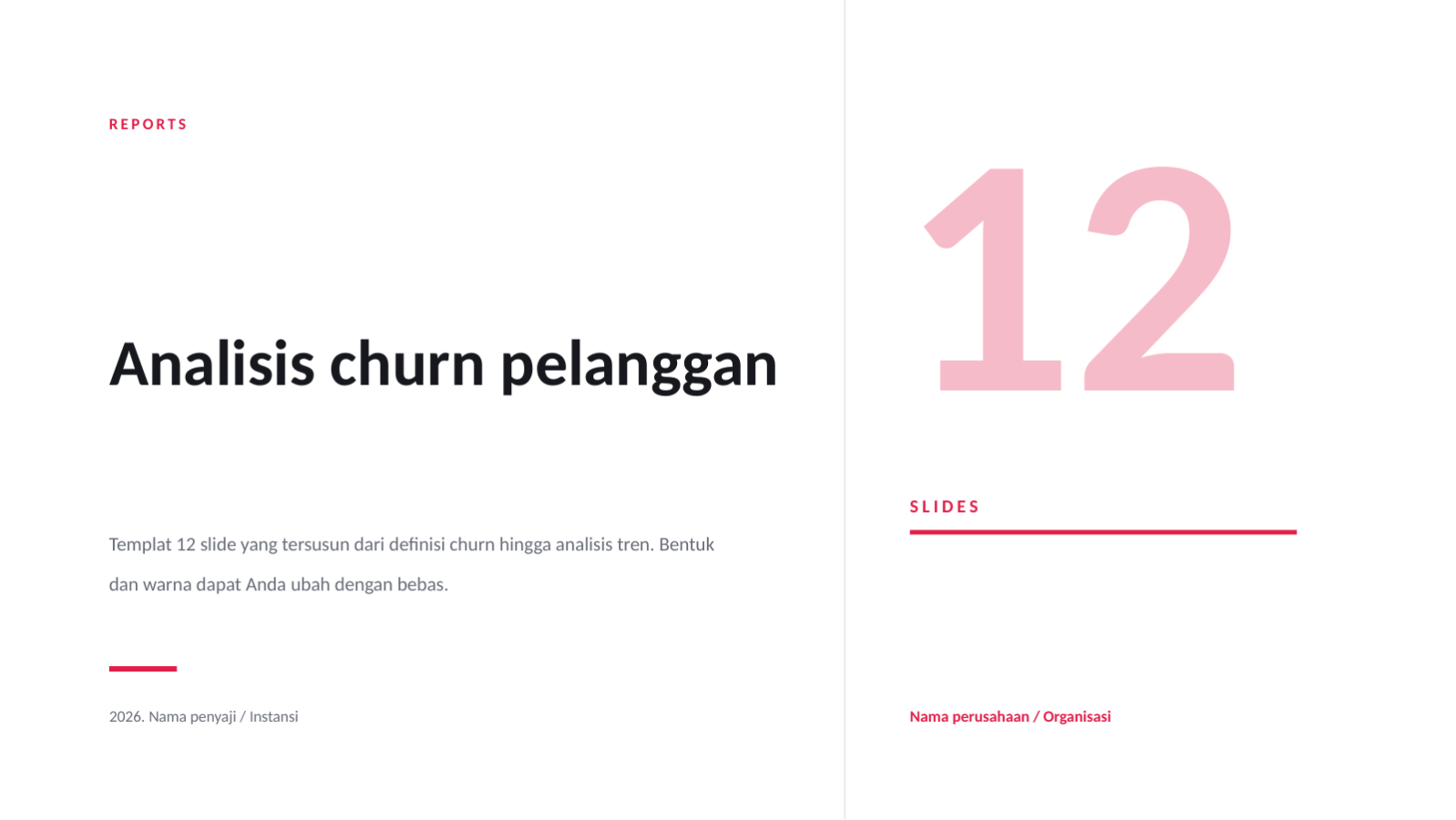 Slide 1 — Analisis churn pelanggan