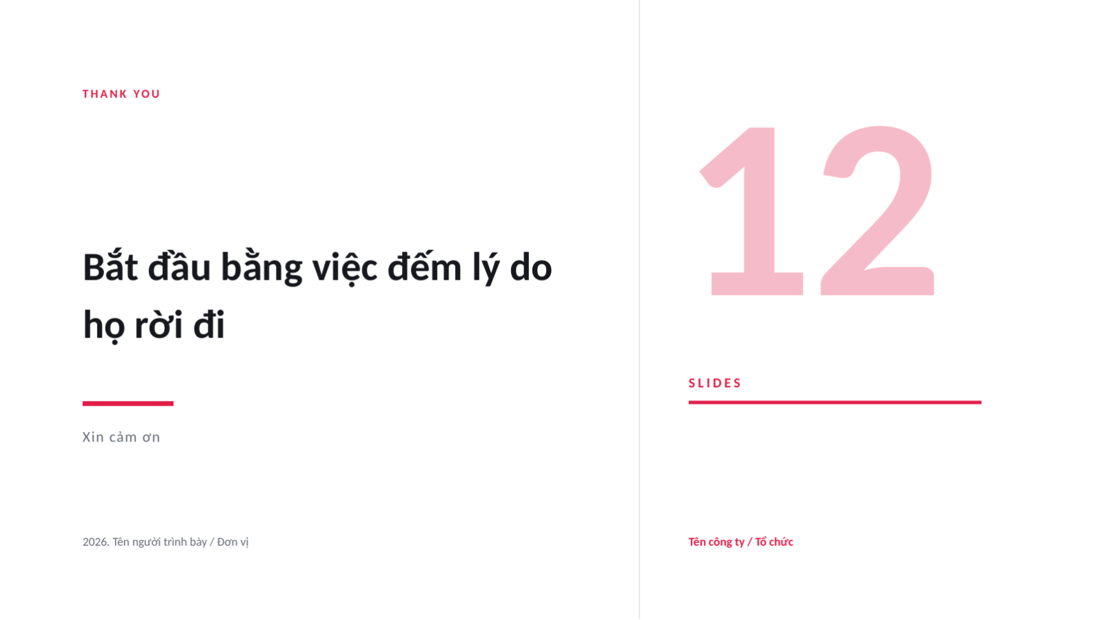 Trang chiếu 12 — Phân tích khách hàng rời bỏ