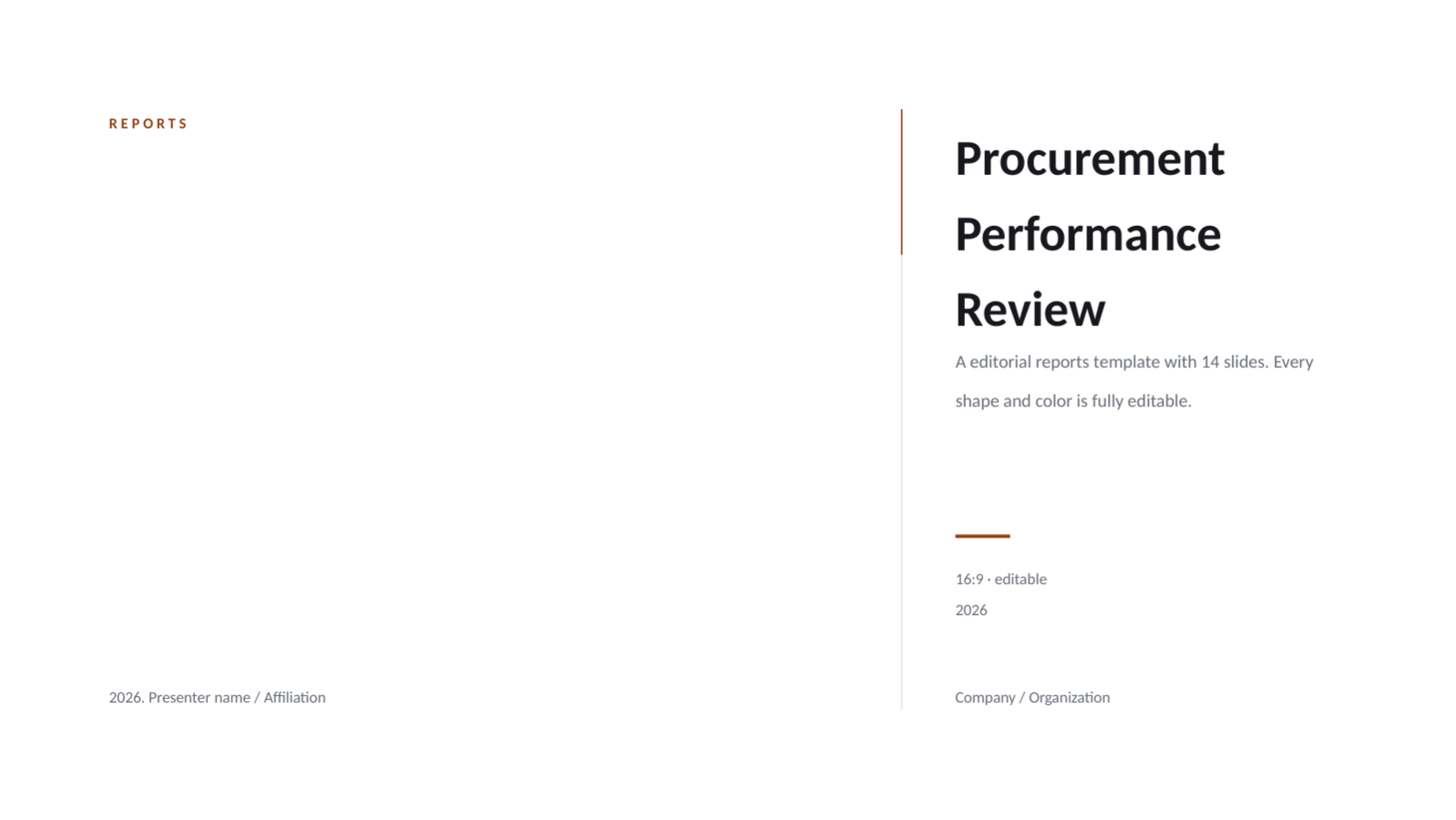 Slide 1 — Procurement Performance Review