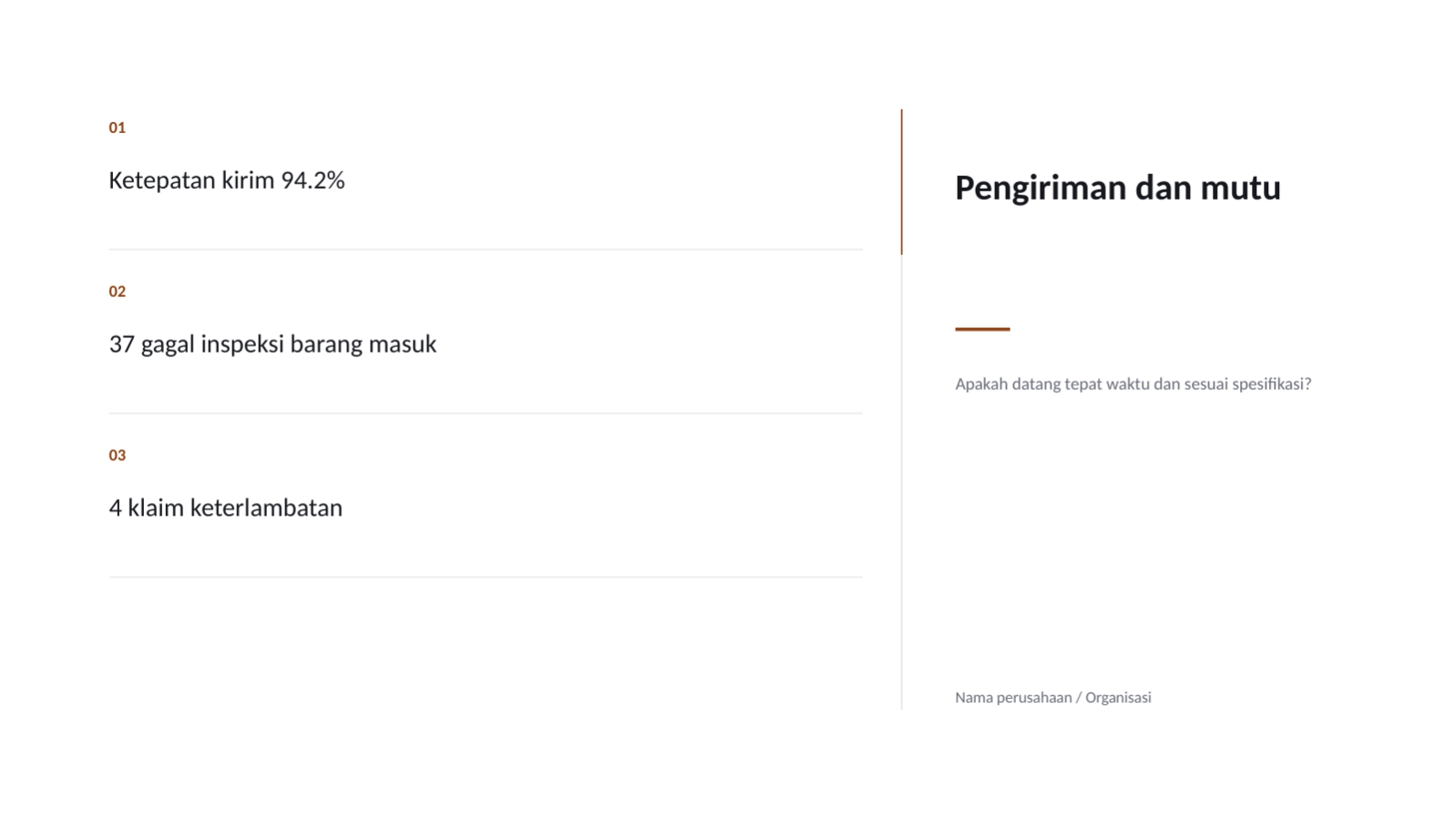 Slide 8 — Laporan kinerja pengadaan