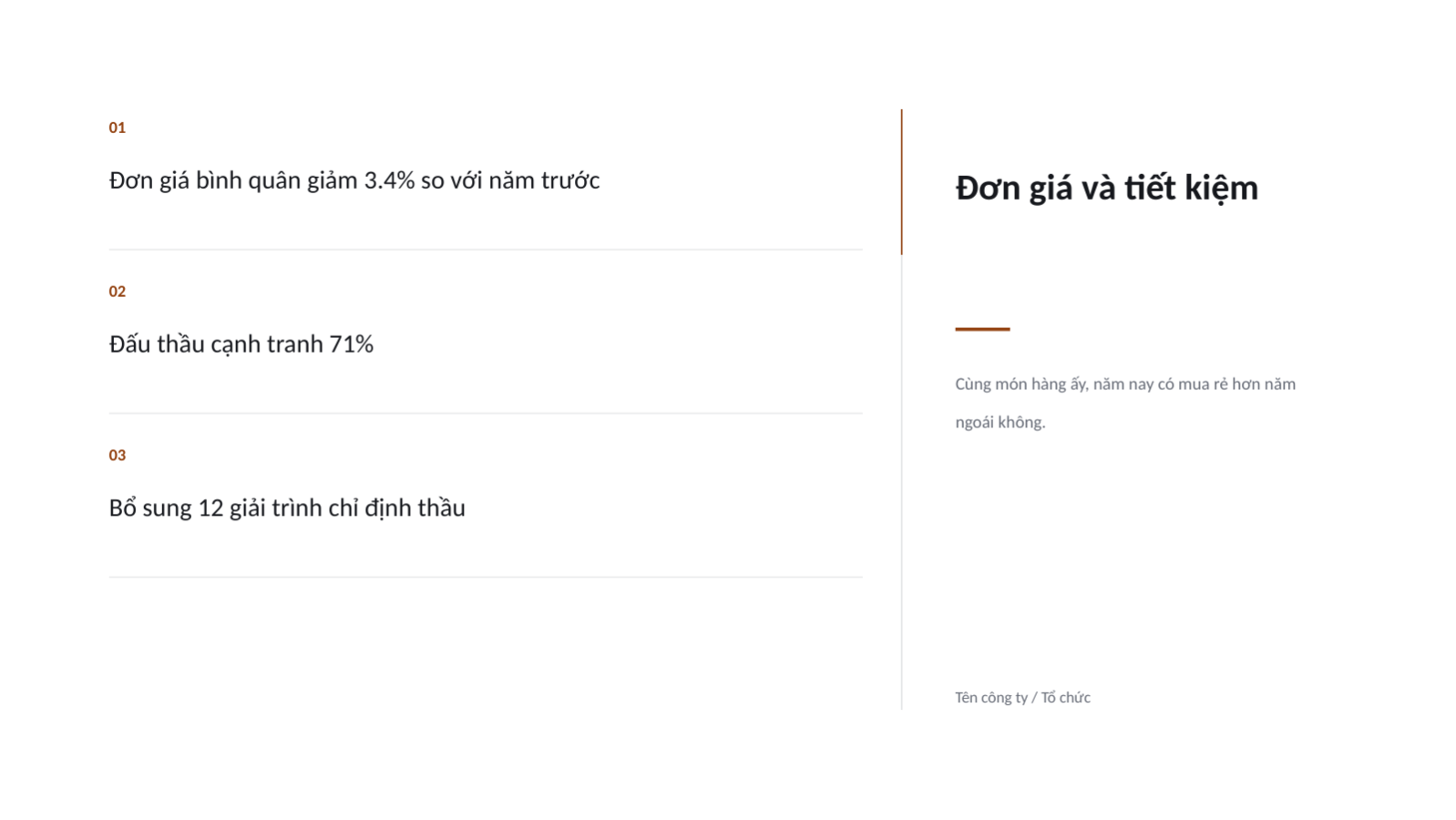Trang chiếu 6 — Báo cáo kết quả mua sắm