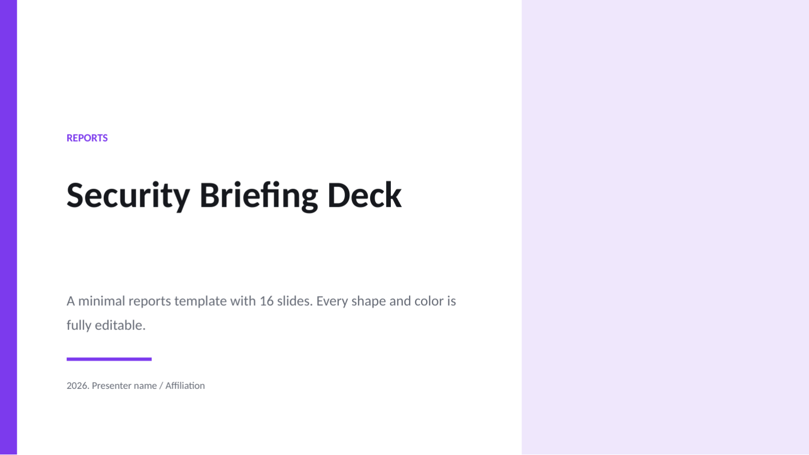 Slide 1 — Security Briefing Deck