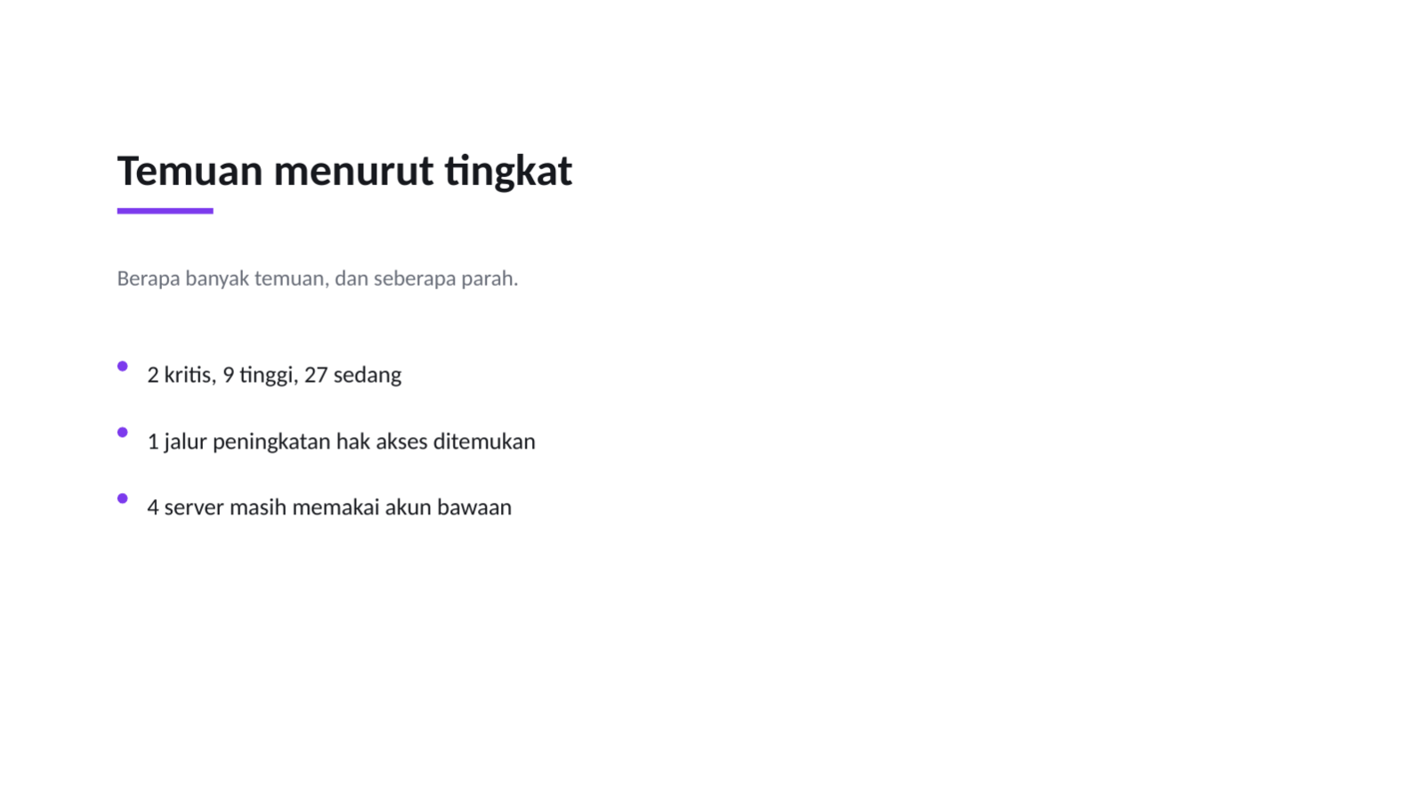 Slide 6 — Laporan pemeriksaan keamanan