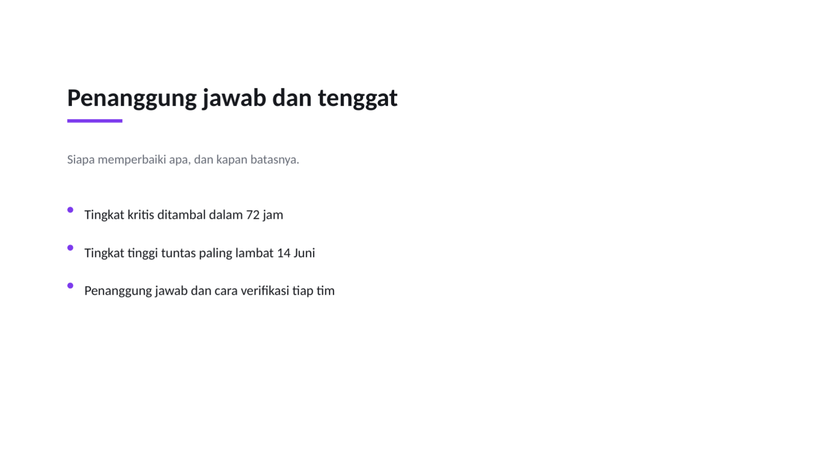Slide 10 — Laporan pemeriksaan keamanan