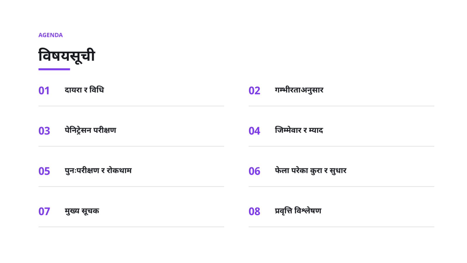 स्लाइड 2 — सुरक्षा निरीक्षण प्रतिवेदन