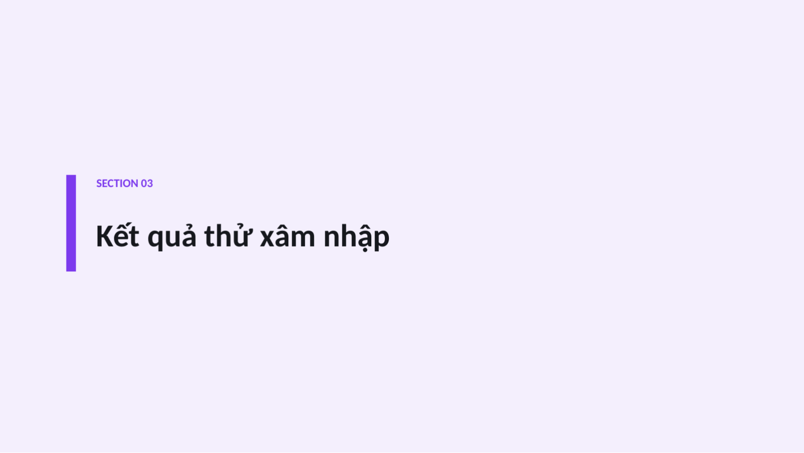 Trang chiếu 7 — Báo cáo kiểm tra bảo mật