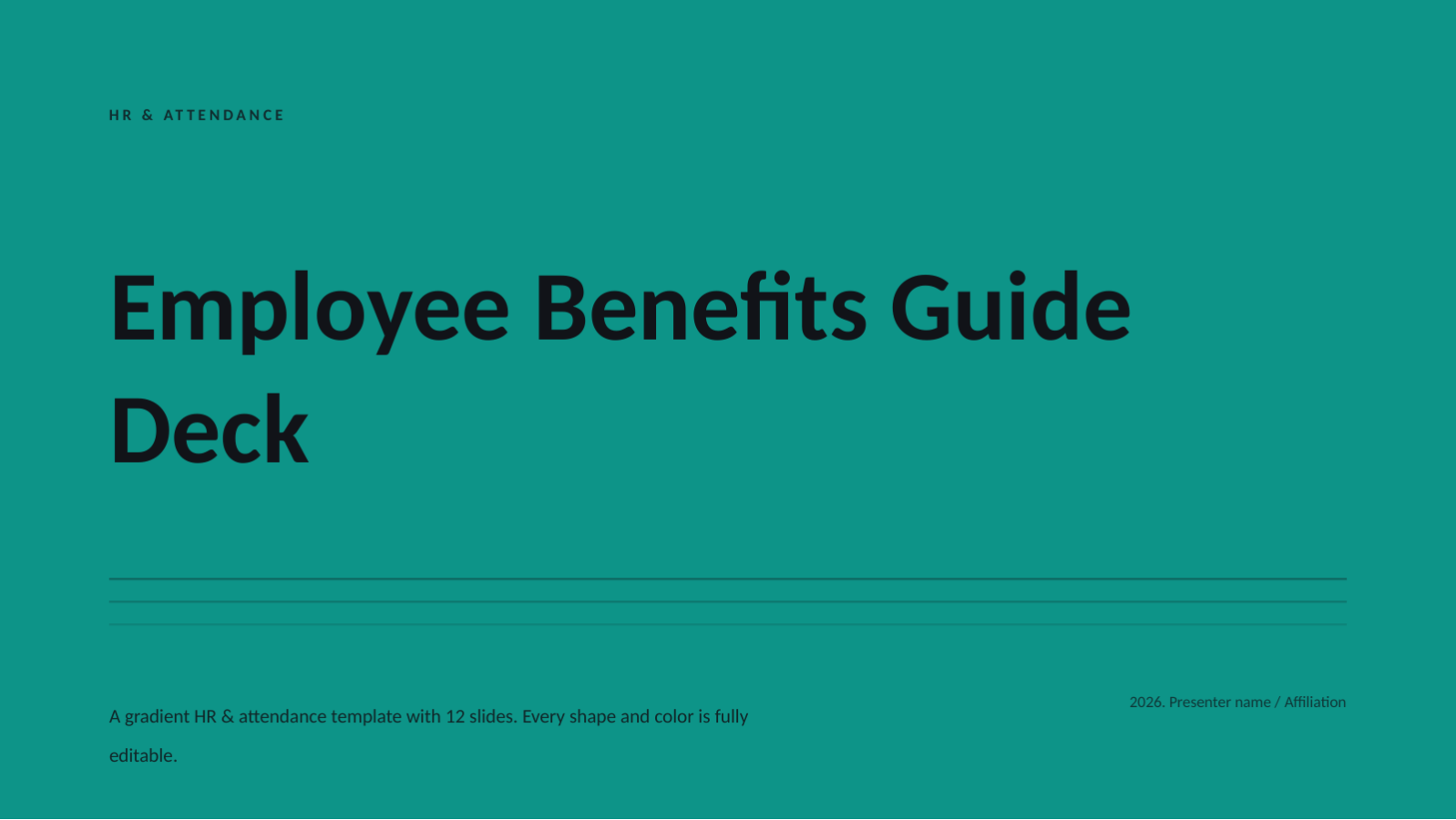 Slide 1 — Employee Benefits Guide Deck