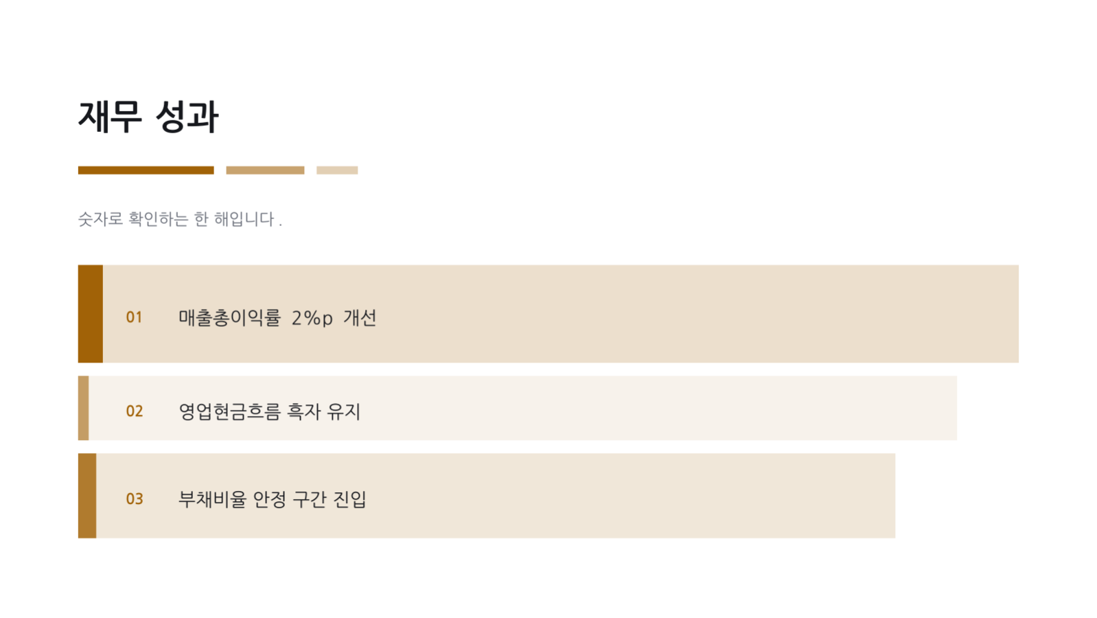 분기 실적 보고서 슬라이드 8 미리보기