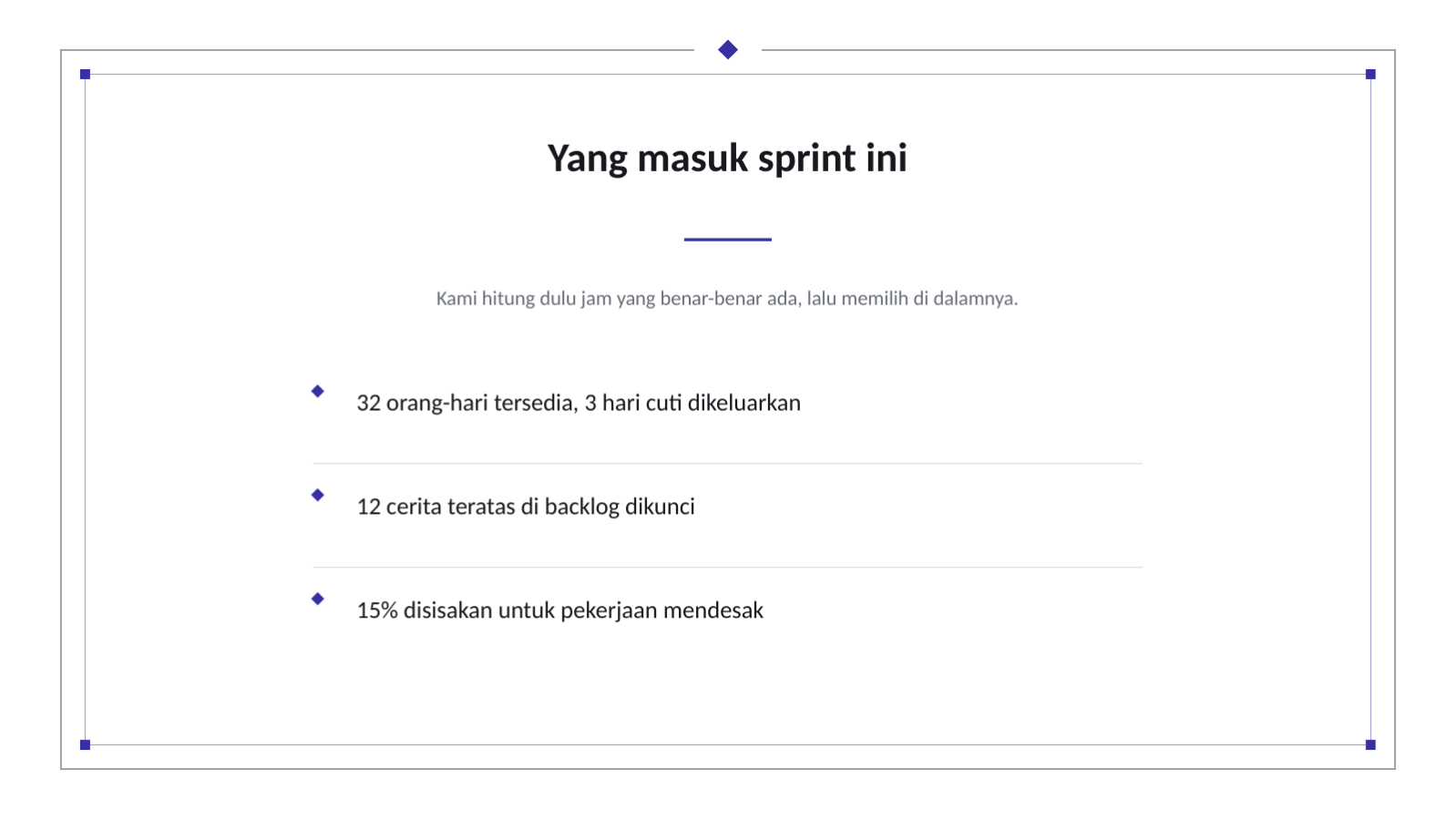Slide 4 — Rapat perencanaan sprint
