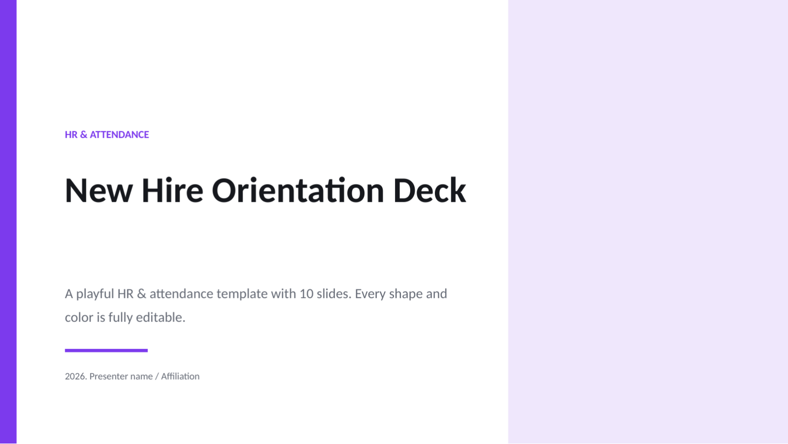 Slide 1 — New Hire Orientation Deck