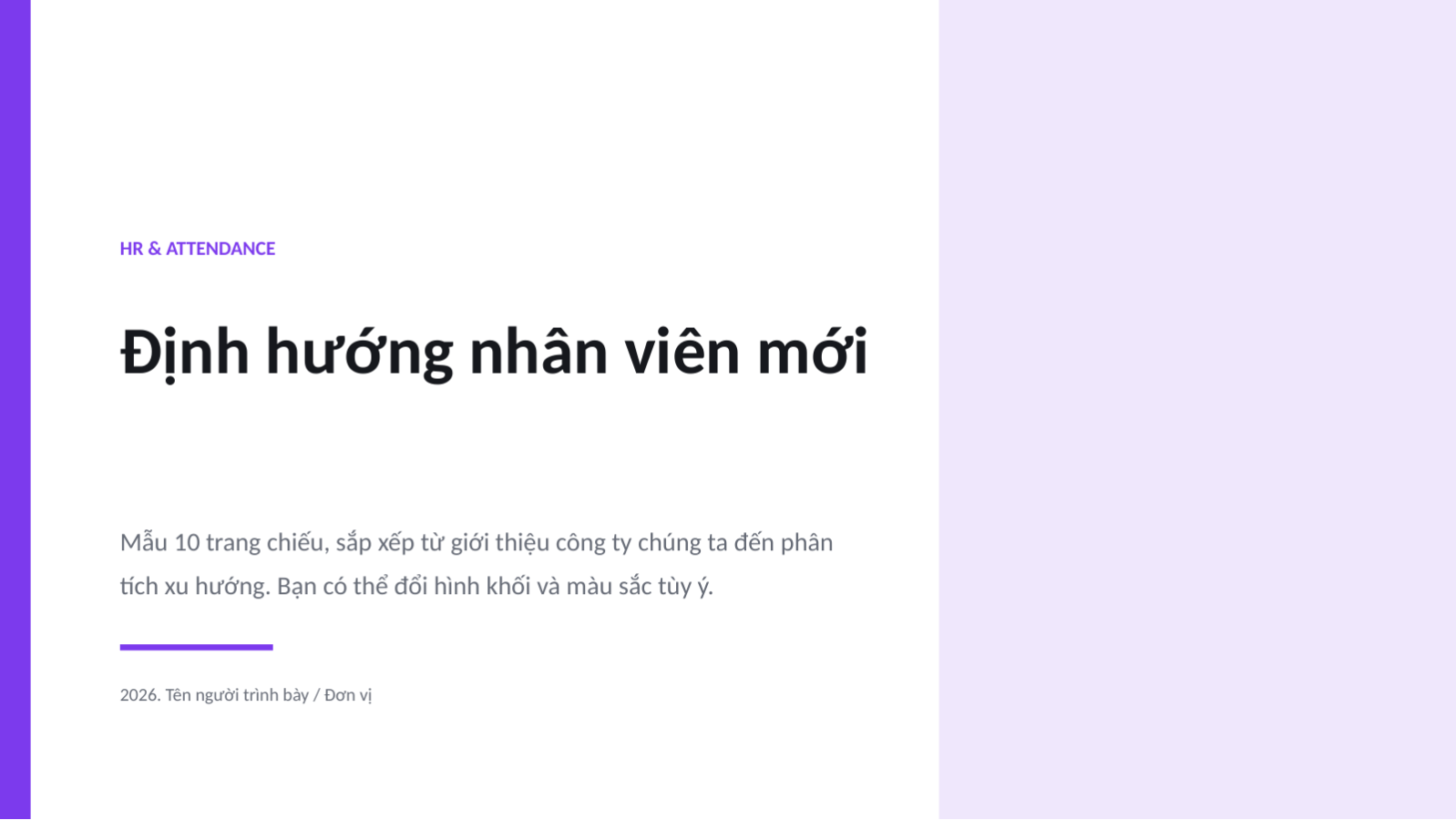Trang chiếu 1 — Định hướng nhân viên mới