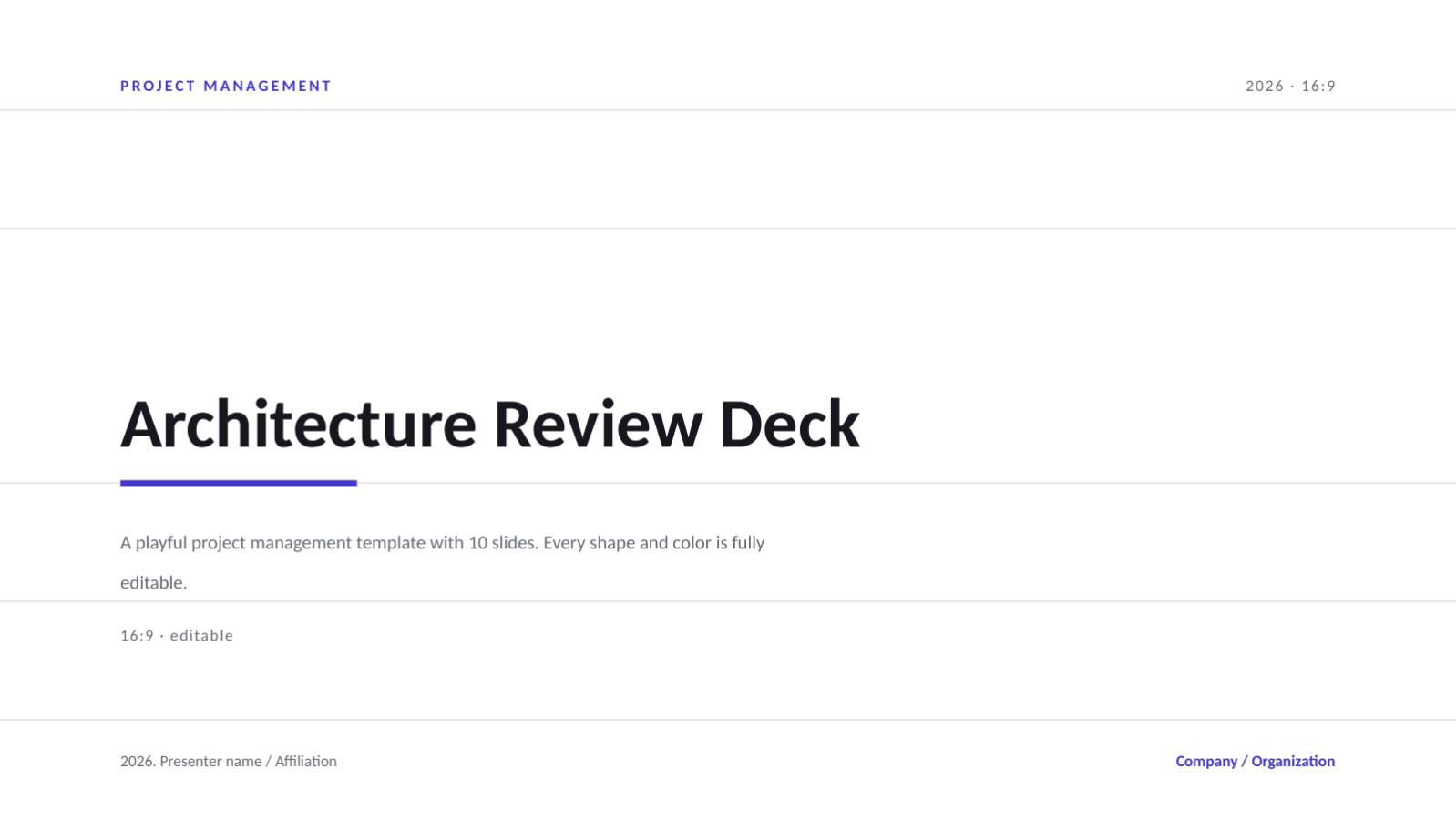 Slide 1 — Architecture Review Deck