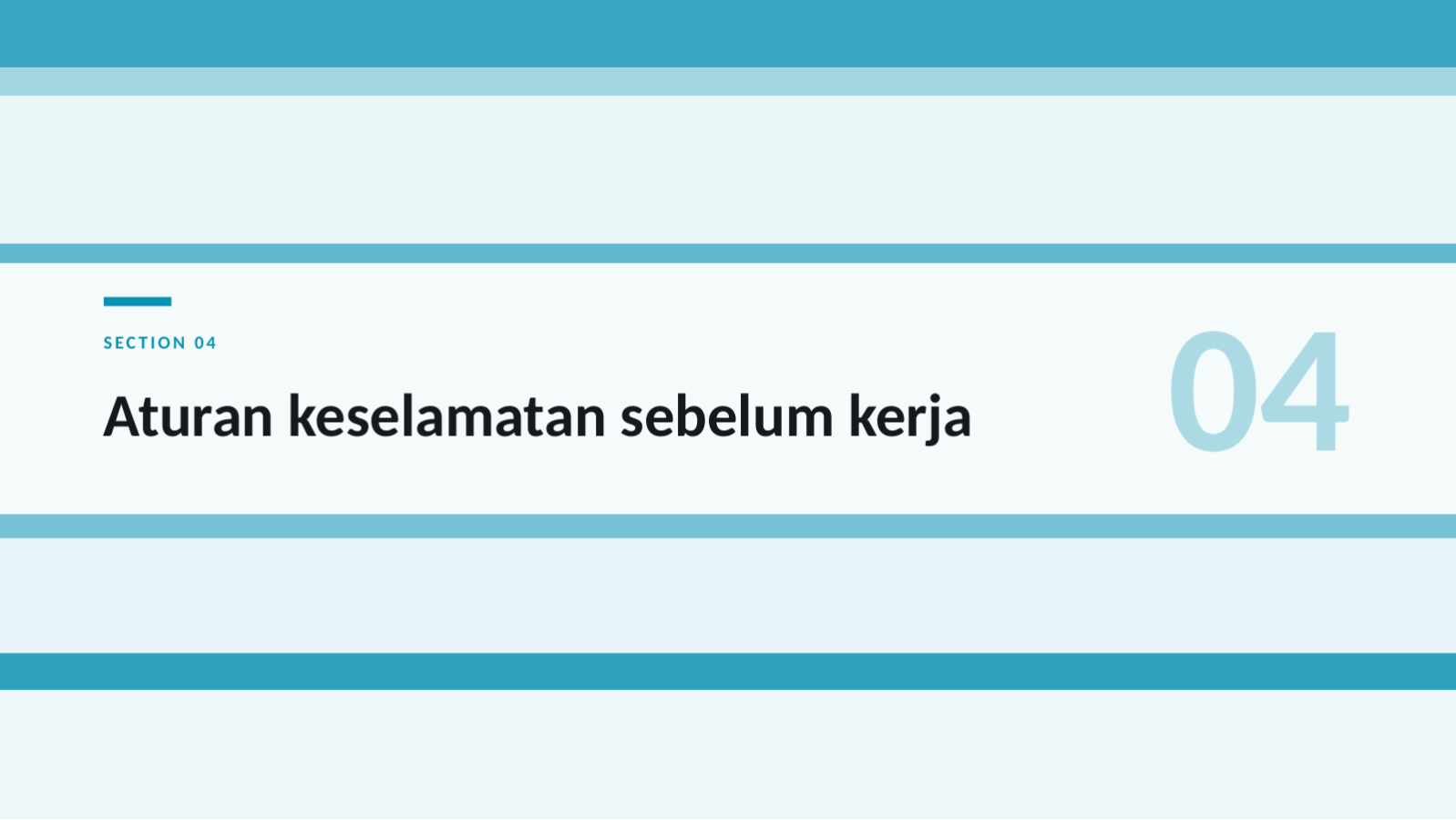 Slide 9 — Materi pelatihan keselamatan kerja
