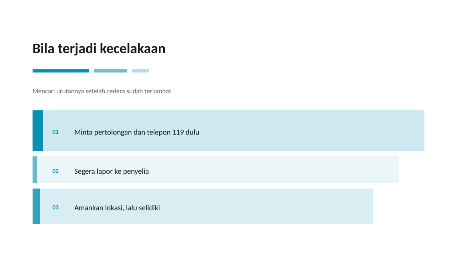 Slide 12 — Materi pelatihan keselamatan kerja