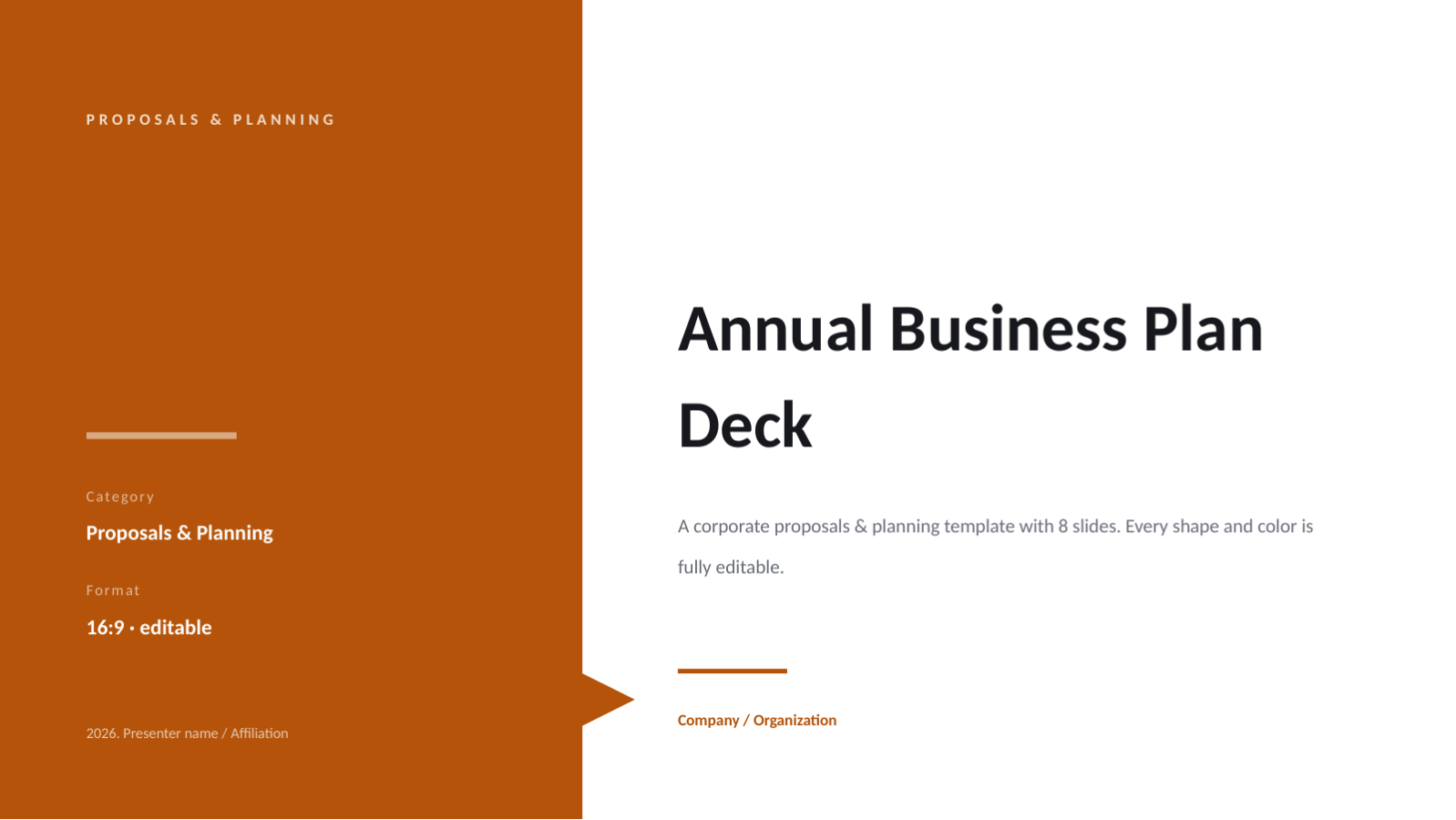 Slide 1 — Annual Business Plan Deck