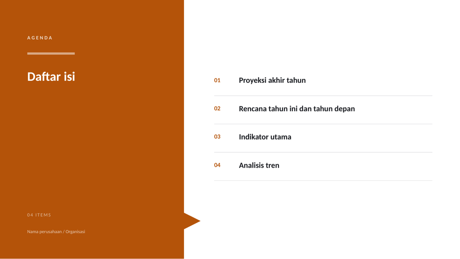 Slide 2 — Presentasi rencana bisnis tahunan