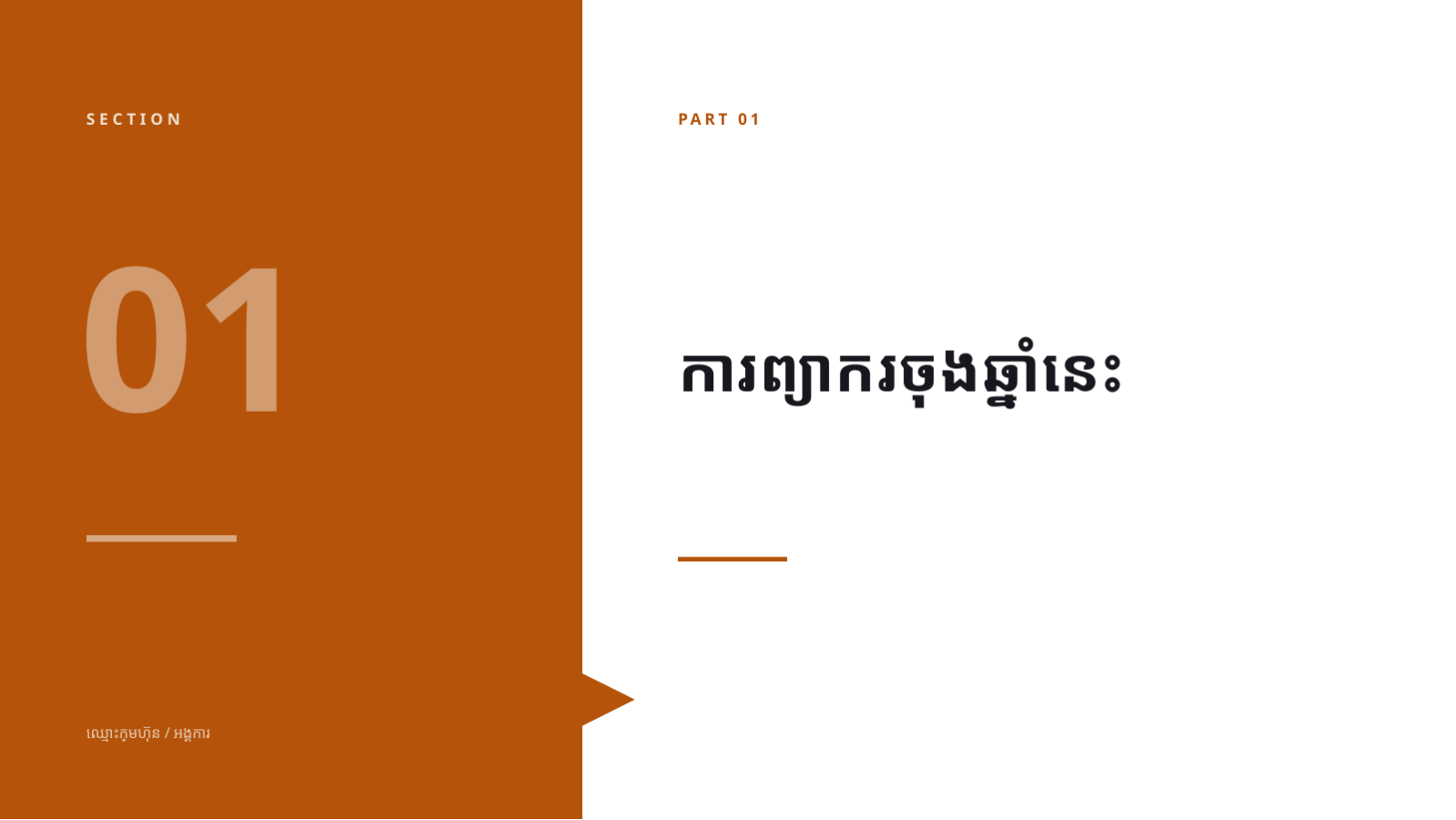 ស្លាយ 3 — បទបង្ហាញ ផែនការអាជីវកម្មប្រចាំឆ្នាំ