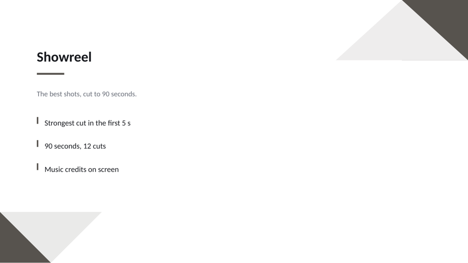 Slide 4 — Video Portfolio Deck