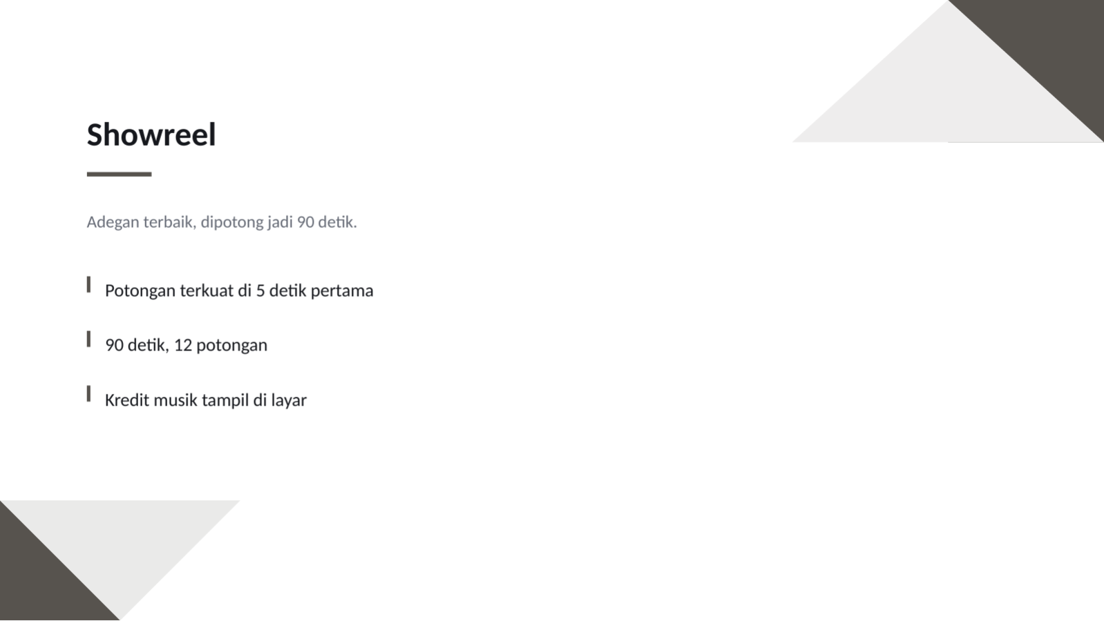 Slide 4 — Portofolio video