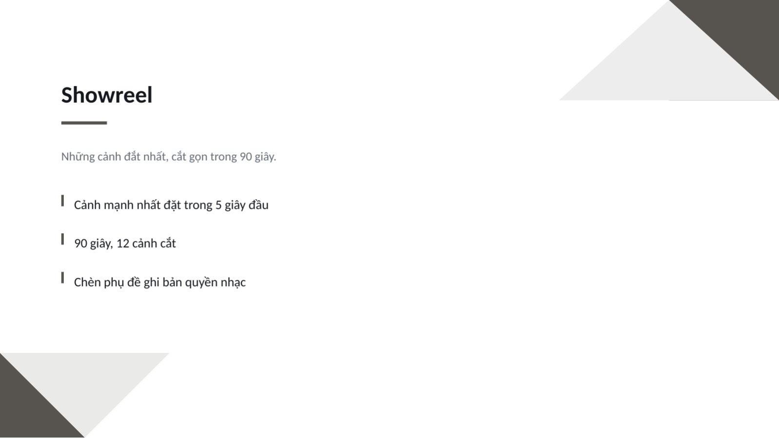 Trang chiếu 4 — Portfolio video
