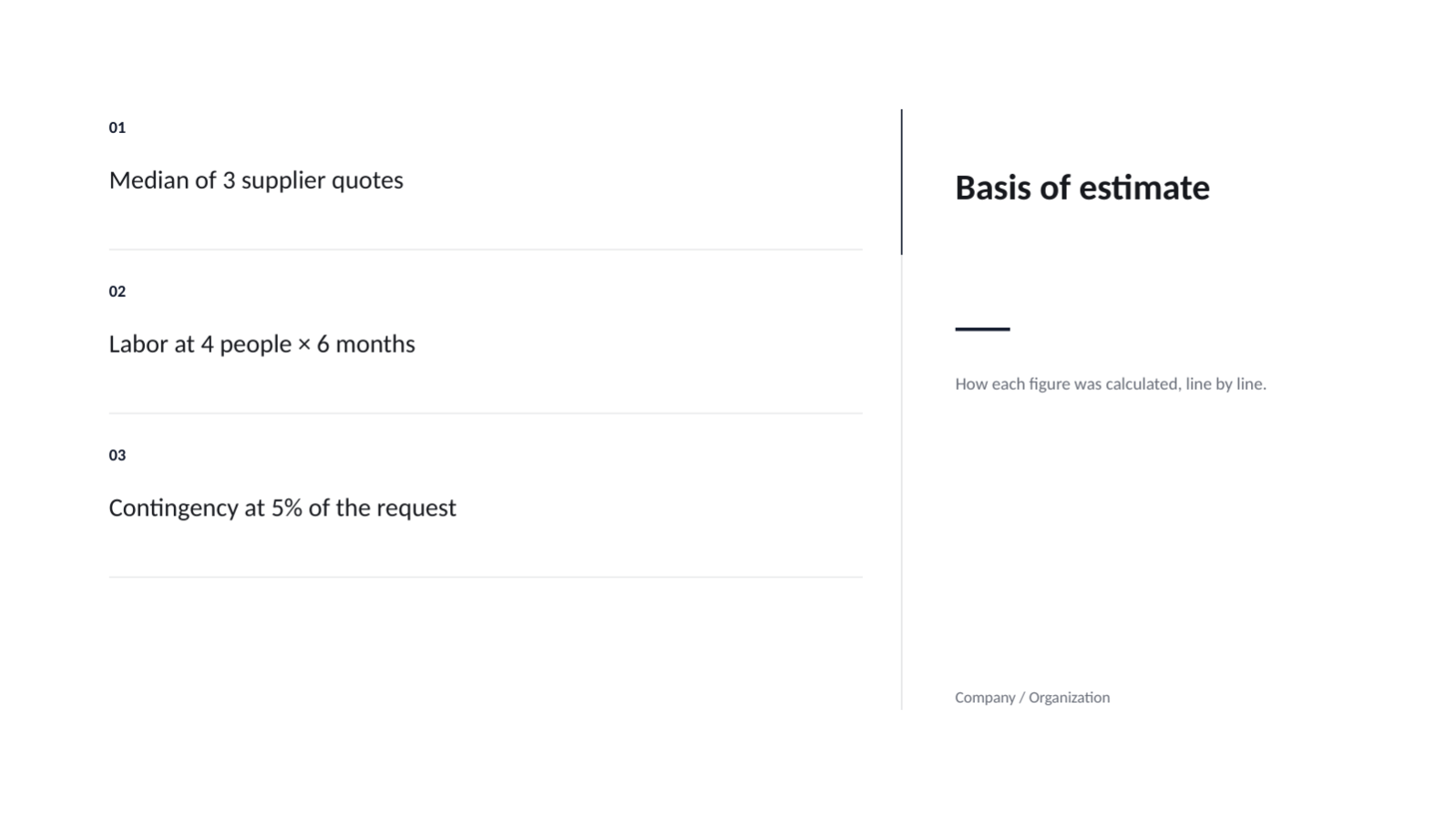 Slide 6 — Budget Request Deck