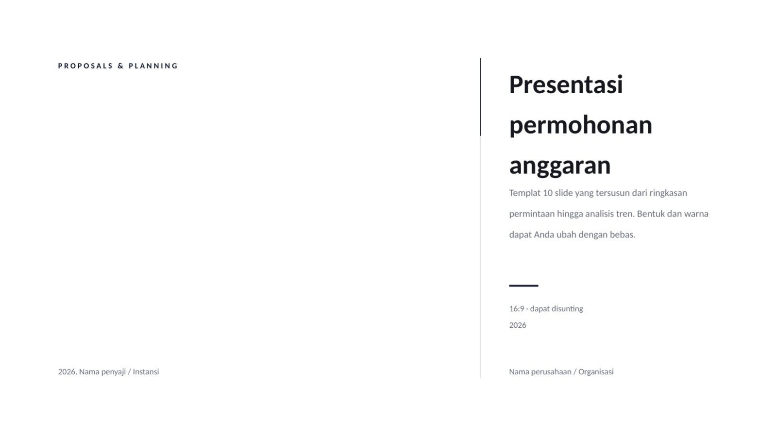 Slide 1 — Presentasi permohonan anggaran