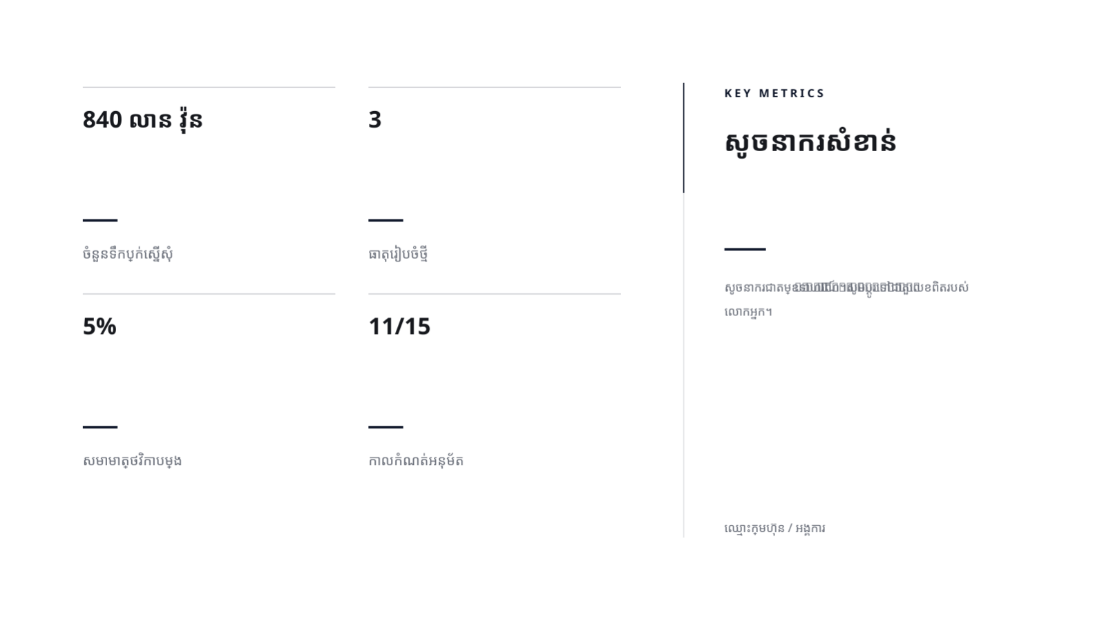 ស្លាយ 8 — បទបង្ហាញសំណើថវិកា