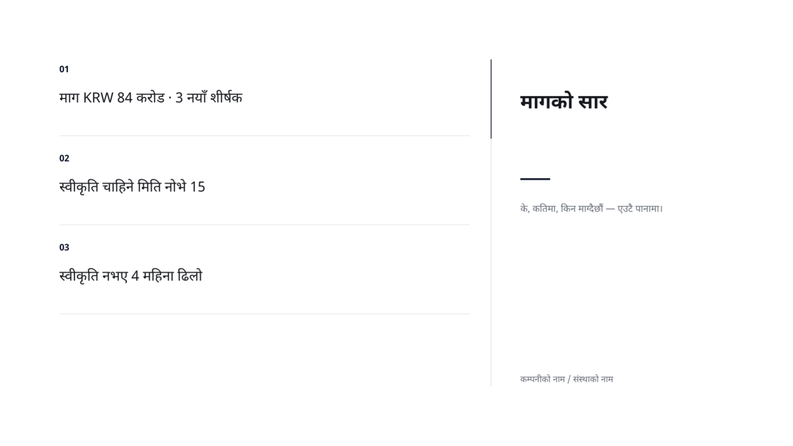 स्लाइड 4 — बजेट माग प्रस्तुति