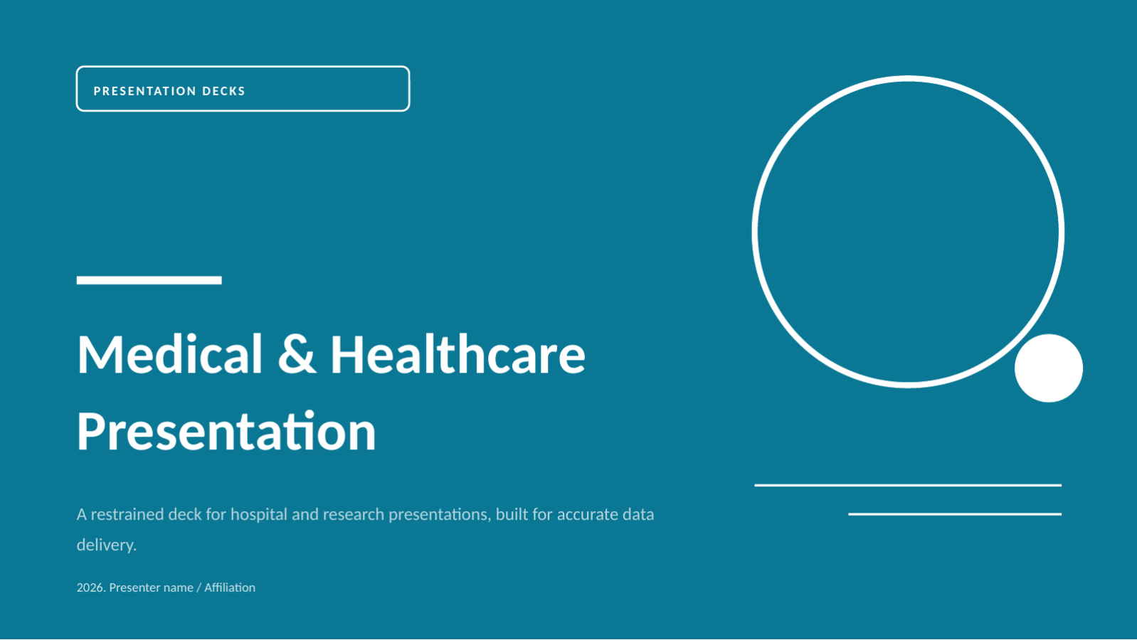 Slide 1 — Medical & Healthcare Presentation