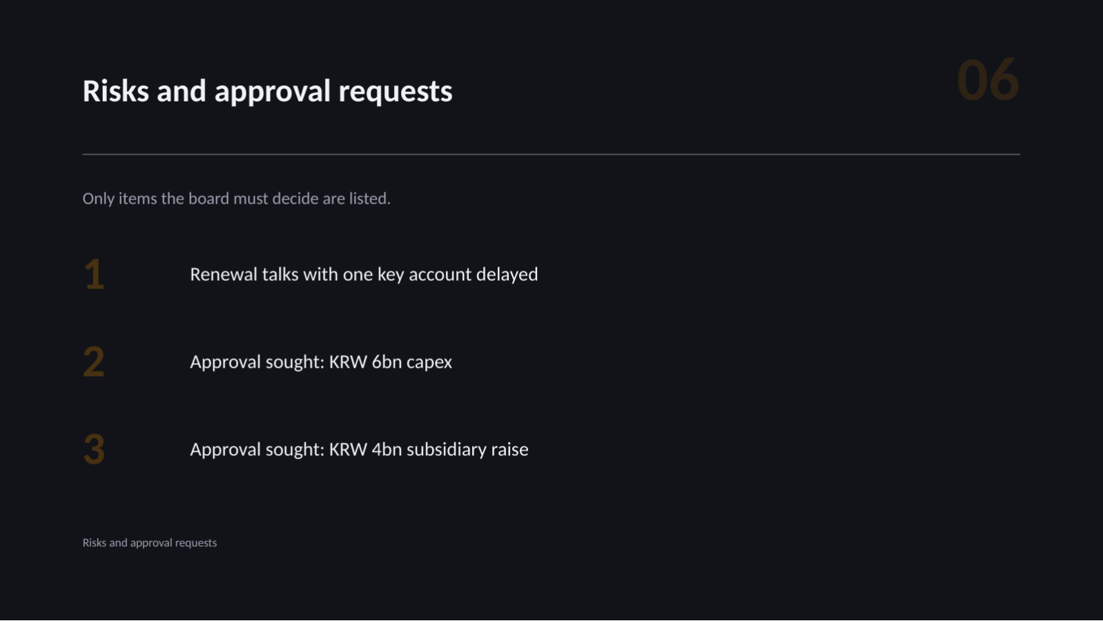 Slide 6 — Board Performance Report Deck
