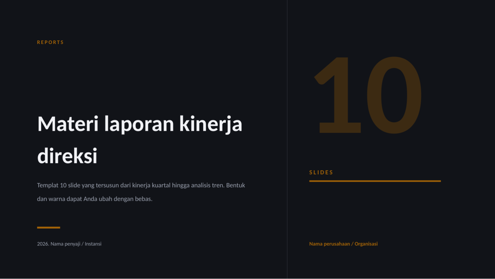 Slide 1 — Materi laporan kinerja direksi