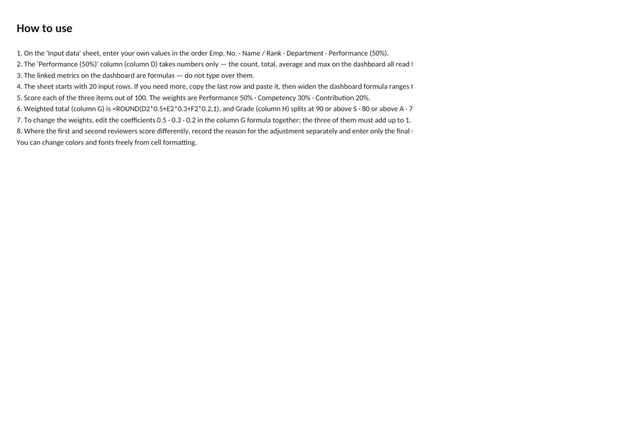 Preview 3 — Performance Review Sheet