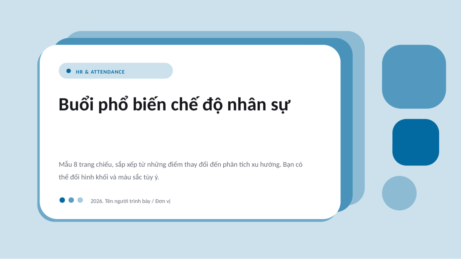 Trang chiếu 1 — Buổi phổ biến chế độ nhân sự