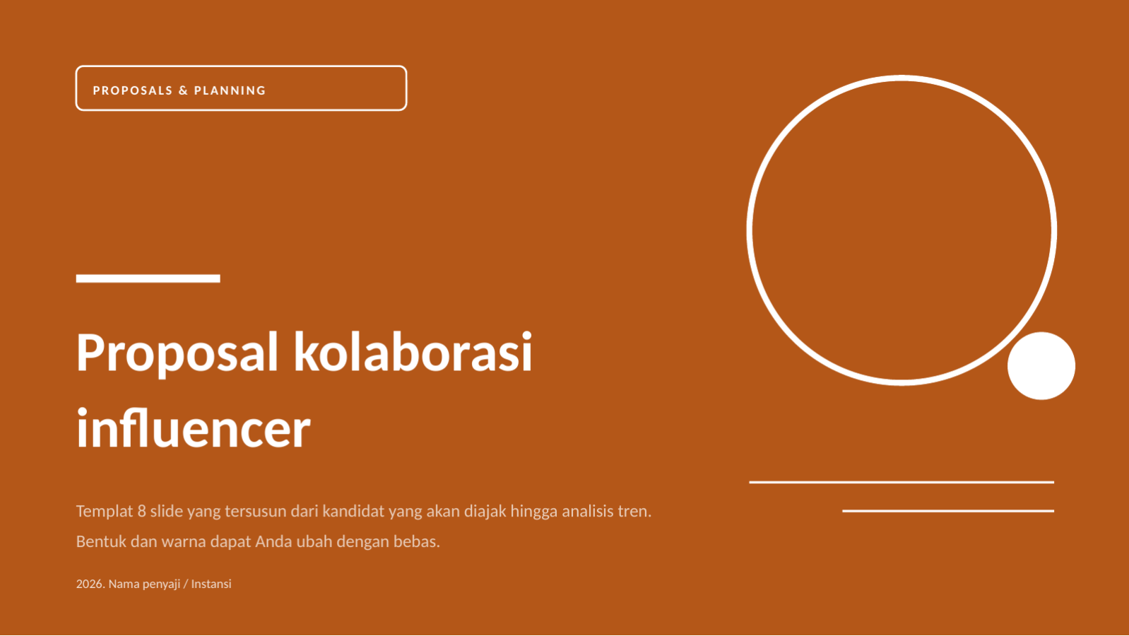 Slide 1 — Proposal kolaborasi influencer