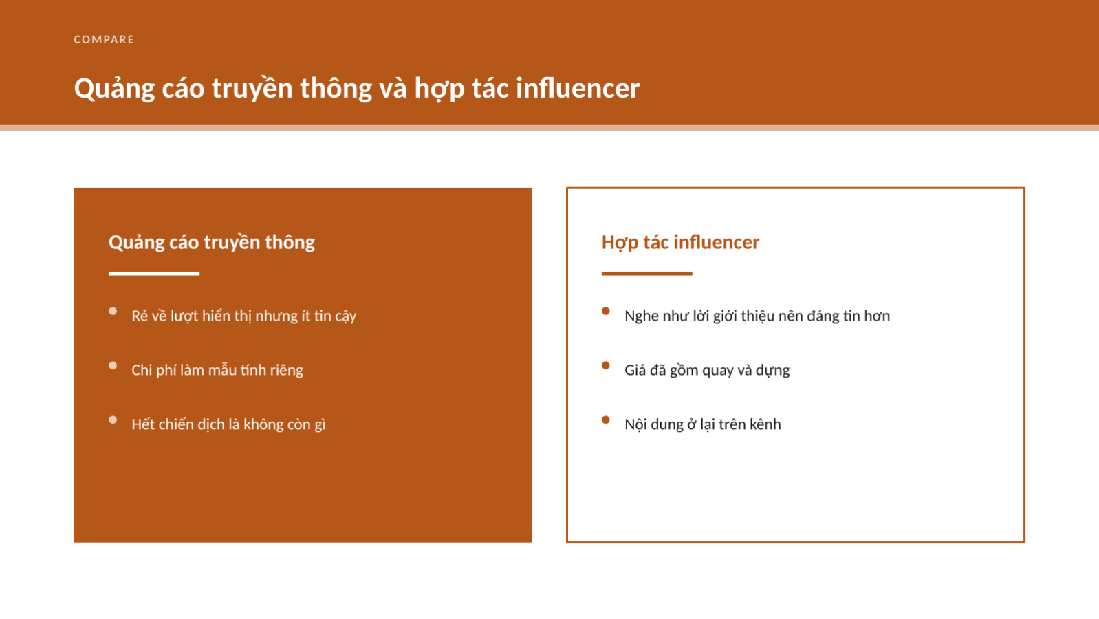 Trang chiếu 5 — Đề xuất hợp tác với influencer