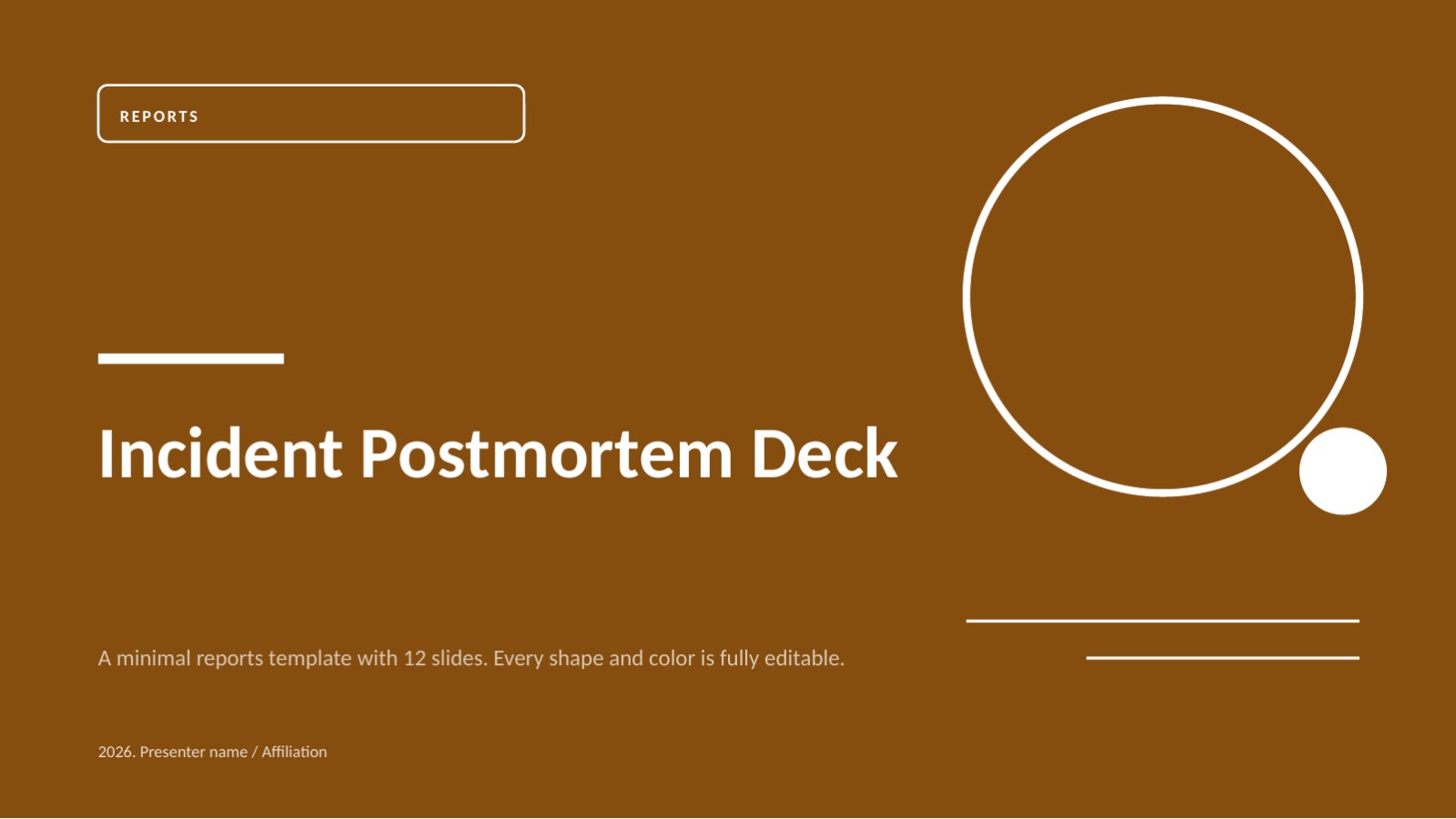 Slide 1 — Incident Postmortem Deck