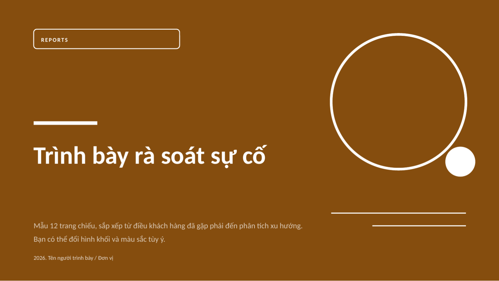 Trang chiếu 1 — Trình bày rà soát sự cố